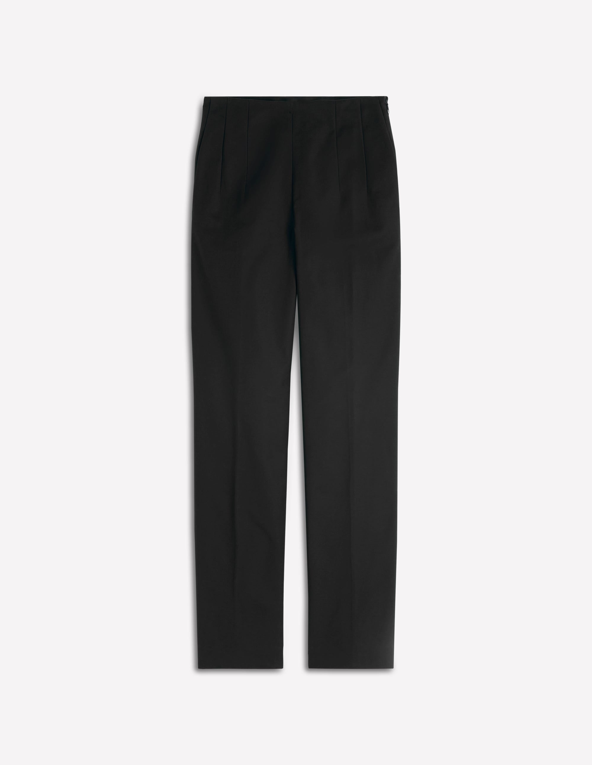 Schmal geschnittene Baumwollhose-Schwarz - Image 6