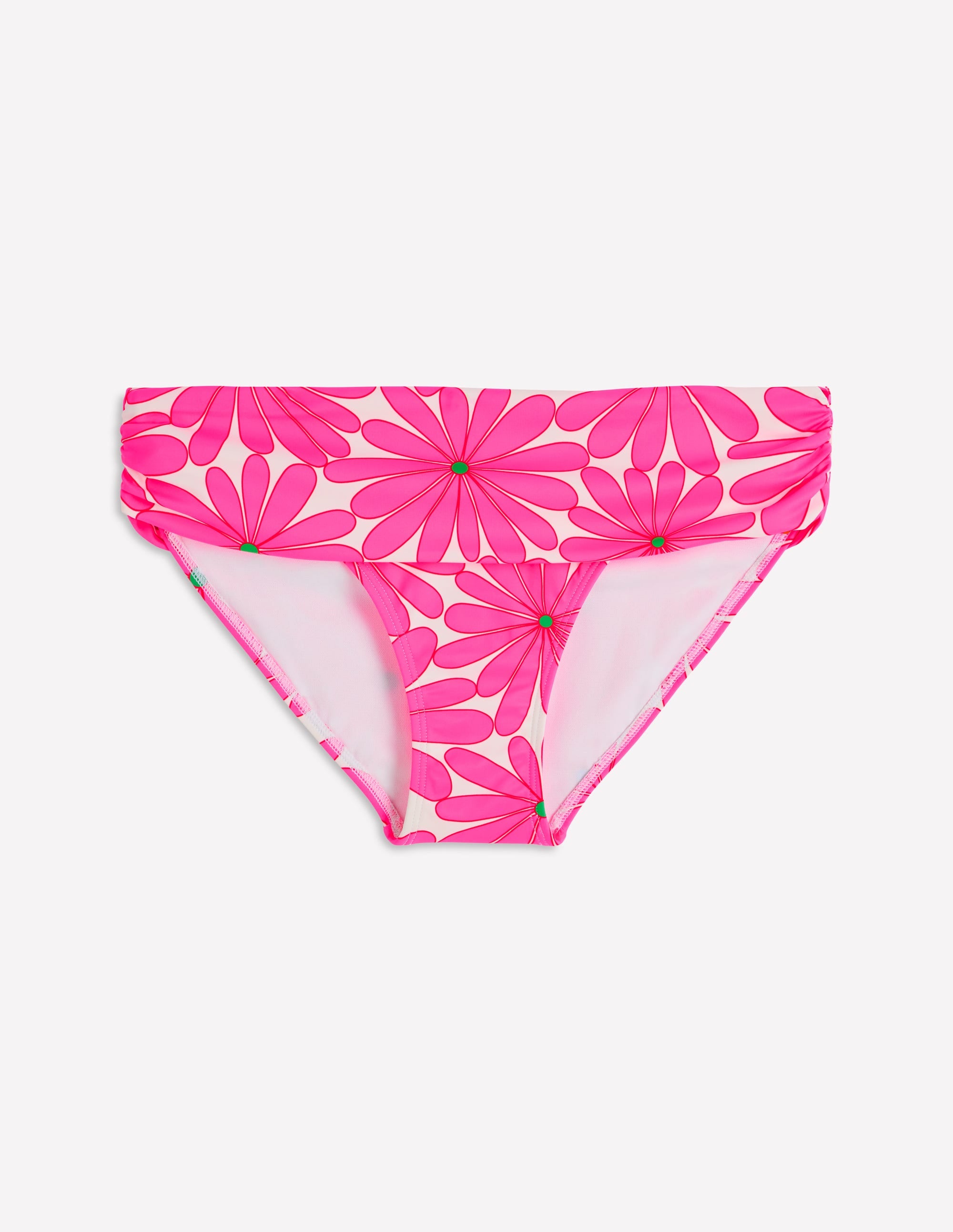 Klassische Bikinihose mit umgeschlagenem Bund-Sangria Sonnenuntergang, Gänseblümchenblüte - Image 6
