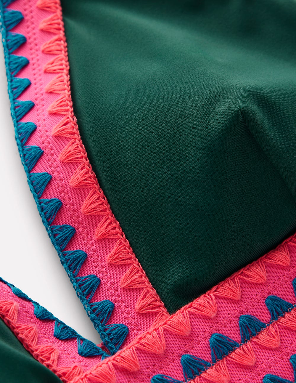 Porto Bikinioberteil-Mangrovengrün, Stickerei-8