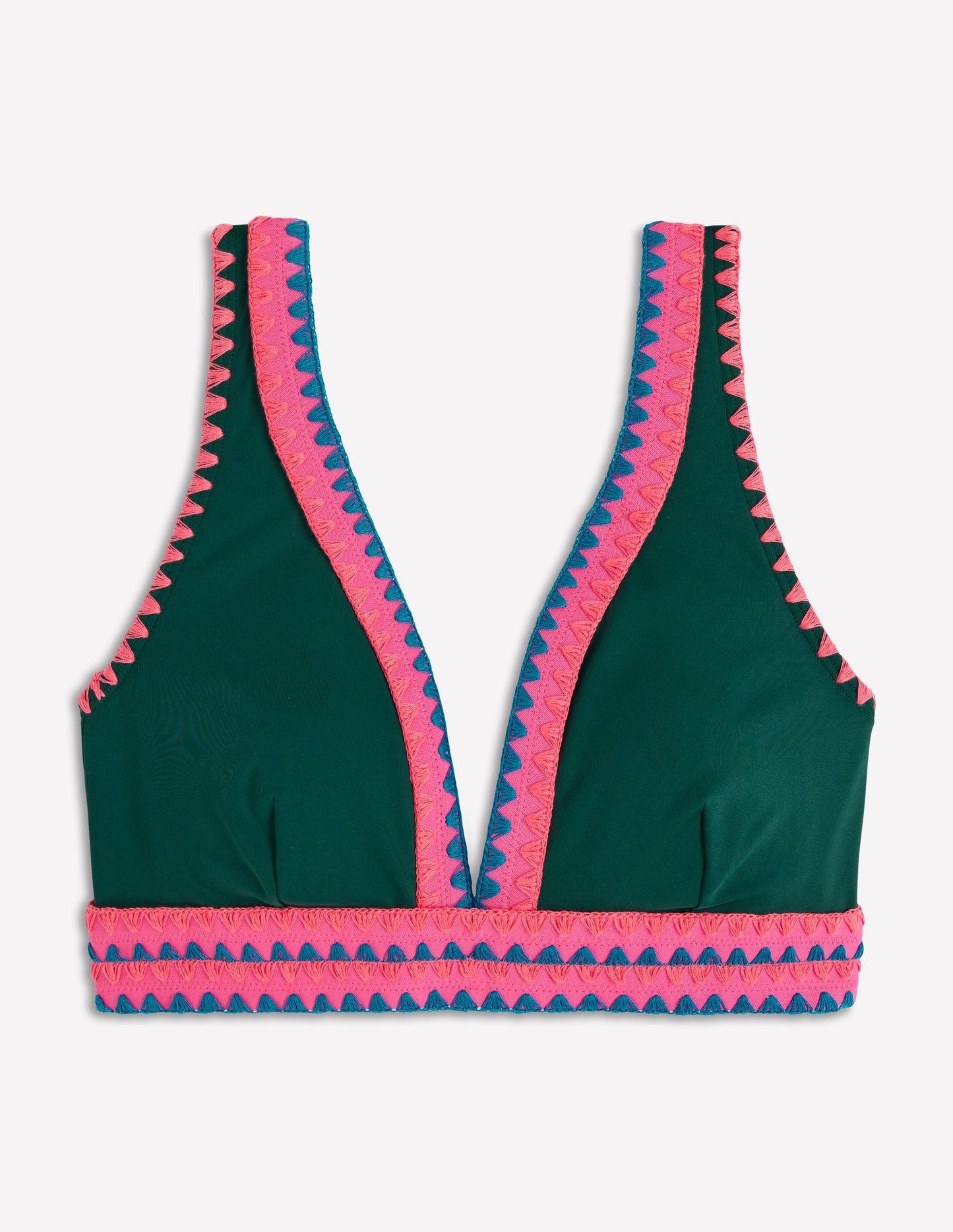 Porto Bikinioberteil-Mangrovengrün, Stickerei