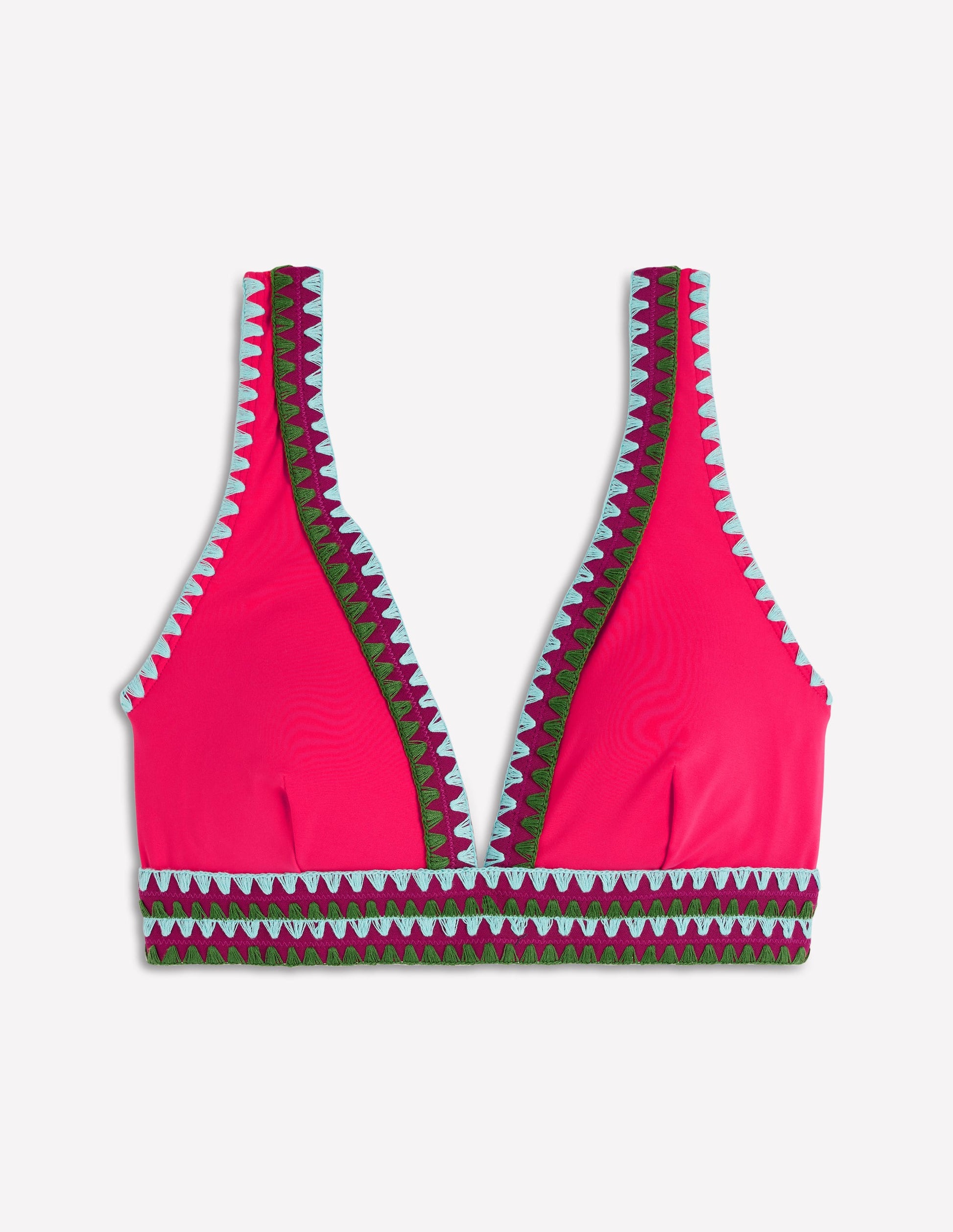 Porto Bikinioberteil-Rosig, Stickerei-8