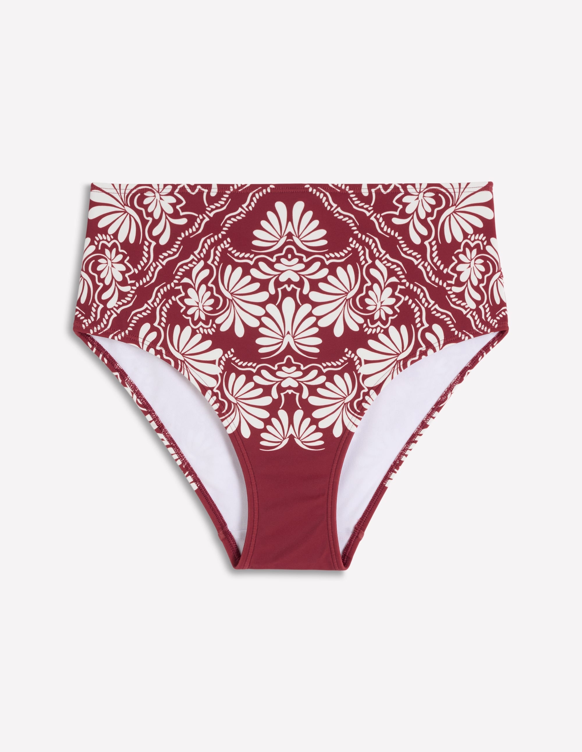 Bikinihose mit hohem Bund-Kastanienbraun, Botanischer Zauber - Image 6