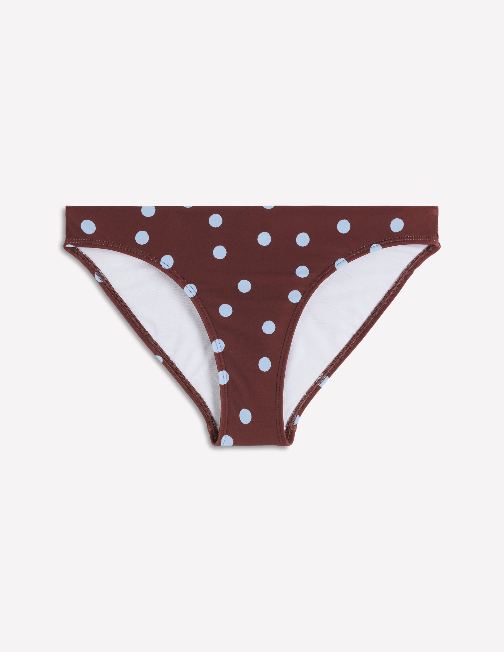 Classic Bikini Bottoms-Chocolate, Blue Painted Dot-5