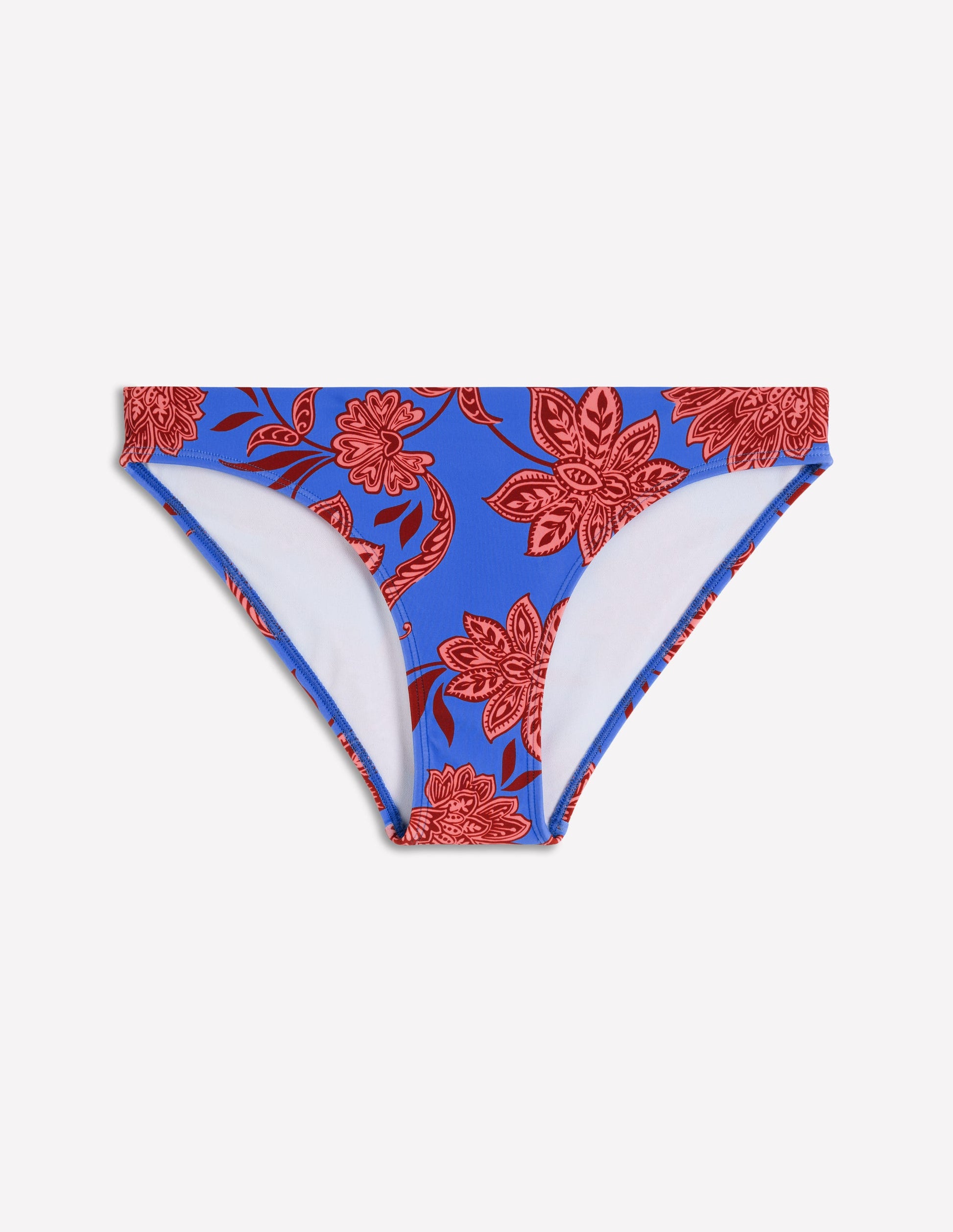Klassische Bikinihose-Blau, Elegante Blüten-5