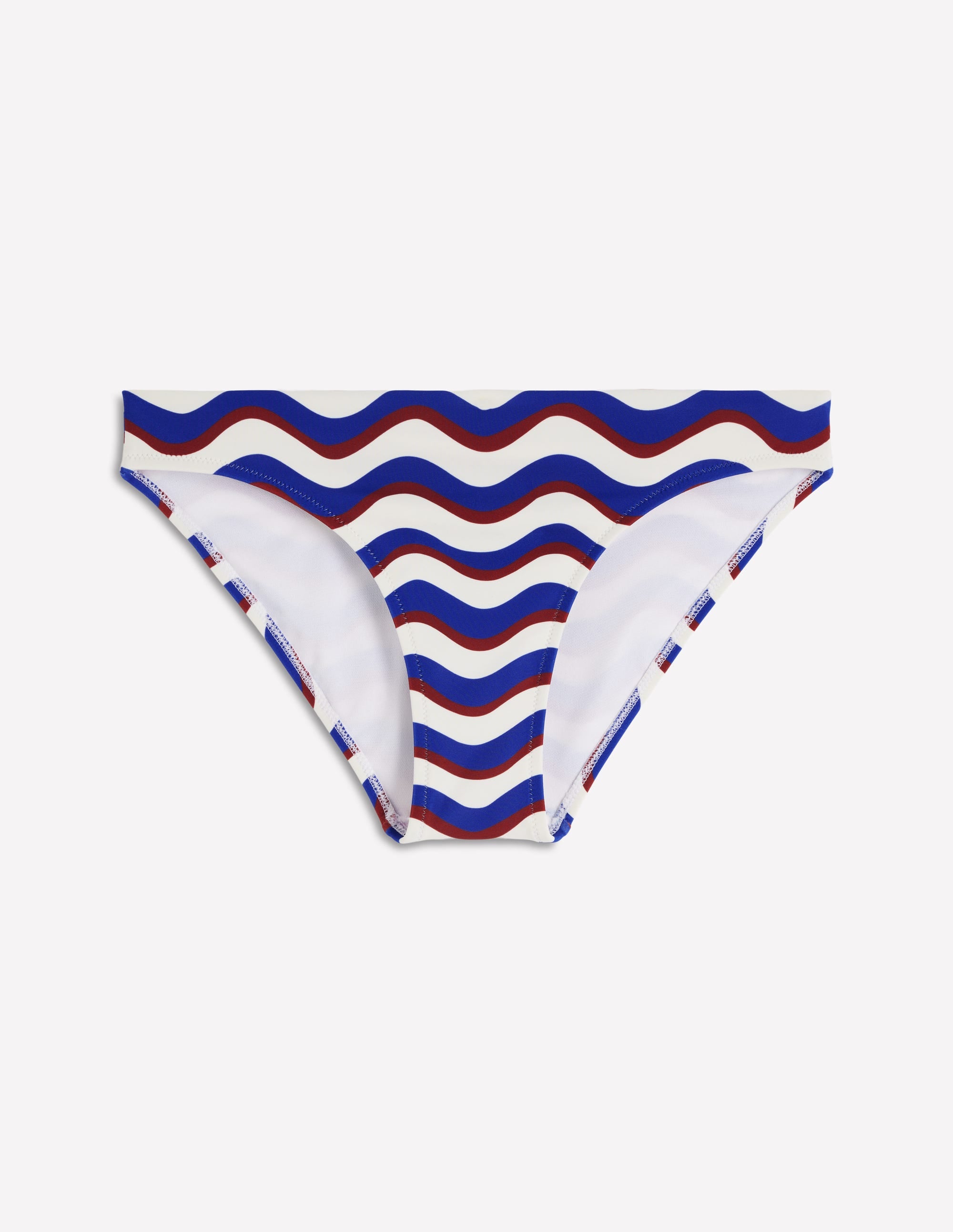 Bas de bikini intemporel-Bleu marine, rayé ondulé - Image 7