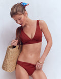 Klassische Bikinihose-Paprikarot