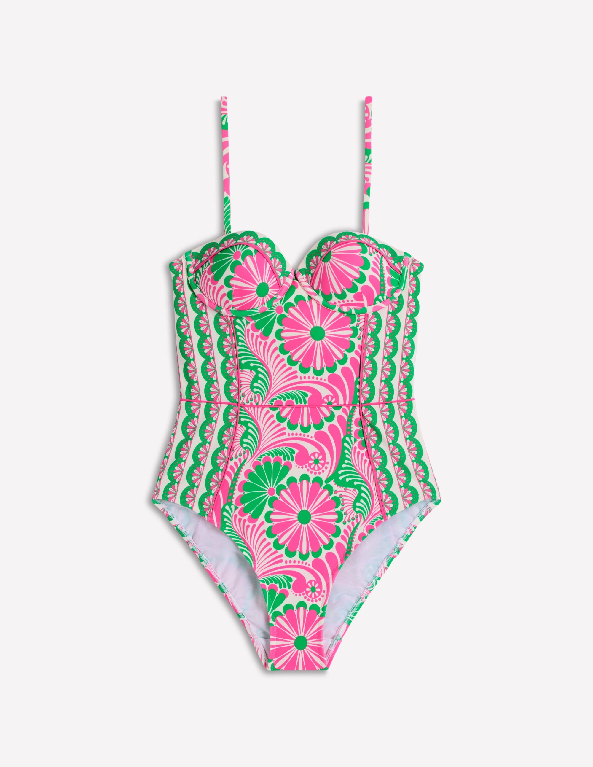 Rhodes Badeanzug in Körbchengröße-Rosa, Euphorische Gärten - Image 7