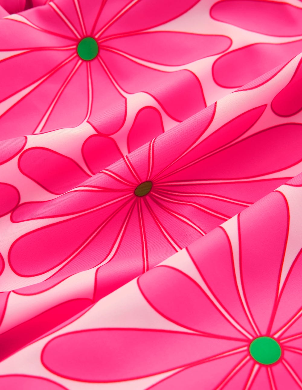 Mykonos Badeanzug mit tiefem V-Ausschnitt-Sangria Sonnenuntergang, Gänseblümchenblüte-8