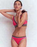 Bas de bikini Porto-Rosy, broderie