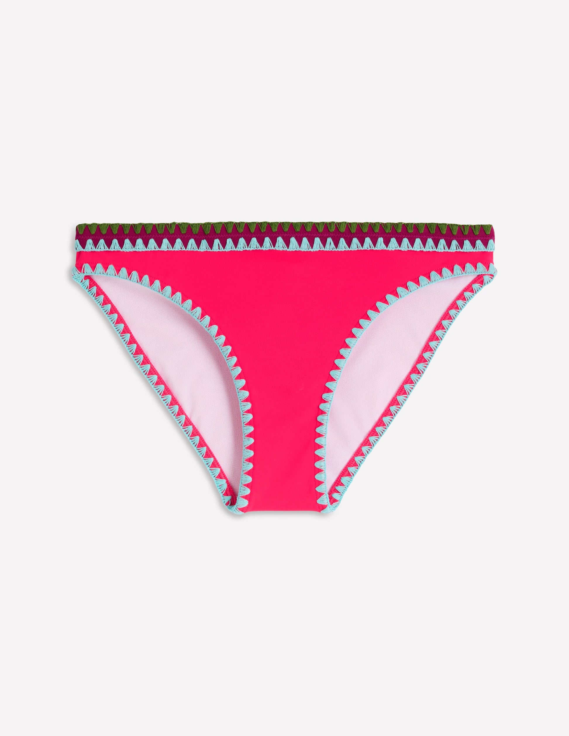 Porto Bikinihose-Rosig, Stickerei-5