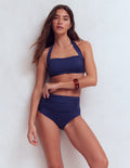 Kythira Geraffte Bikinihose-Marineblau