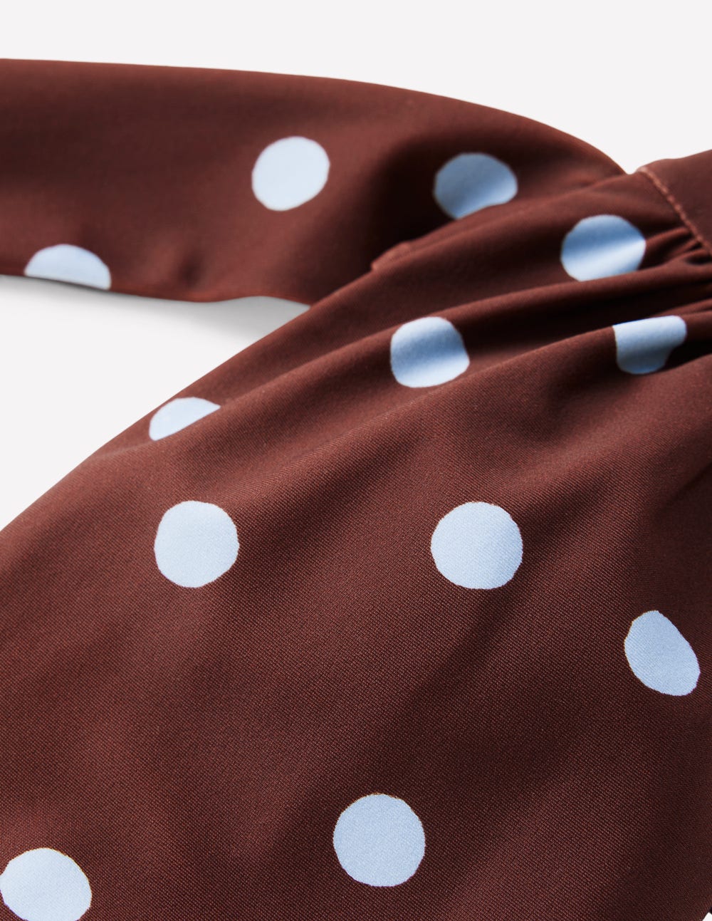 Haut de bikini froncé Kythira-Pois marron-8