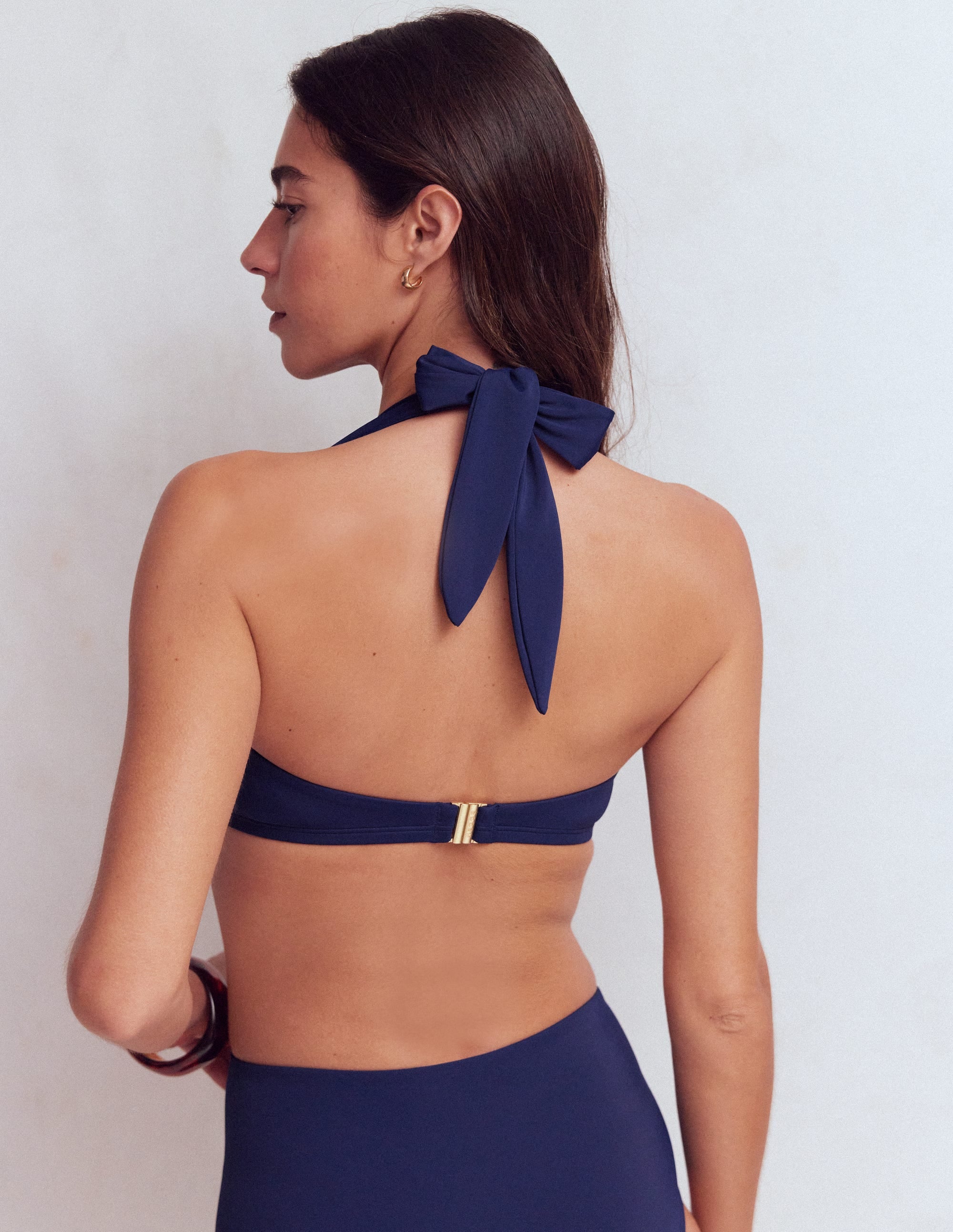 Haut de bikini froncé Kythira-Bleu marine - Image 3