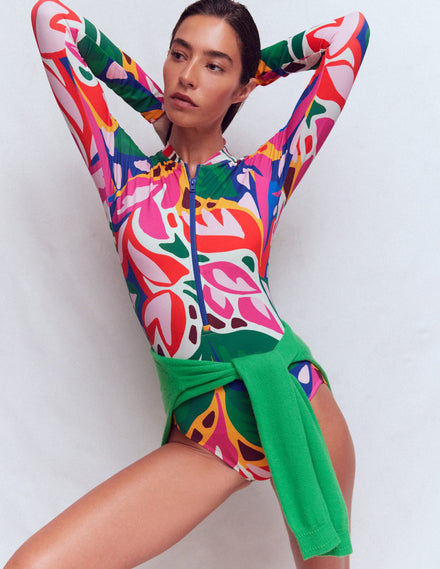 Badeanzug-Bunt, Blattkaskade