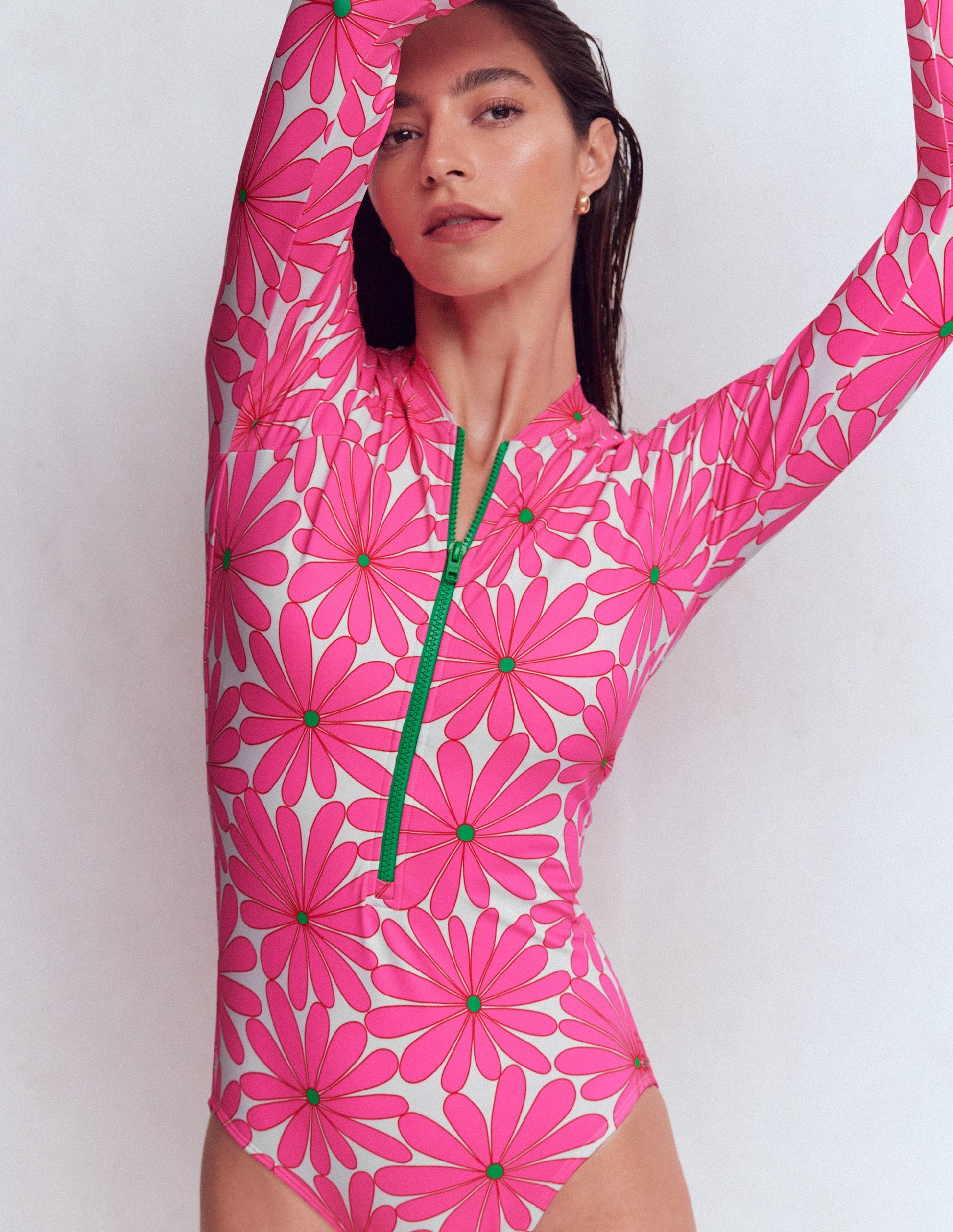 Badeanzug-Sangria Sonnenuntergang, Gänseblümchenblüte-4