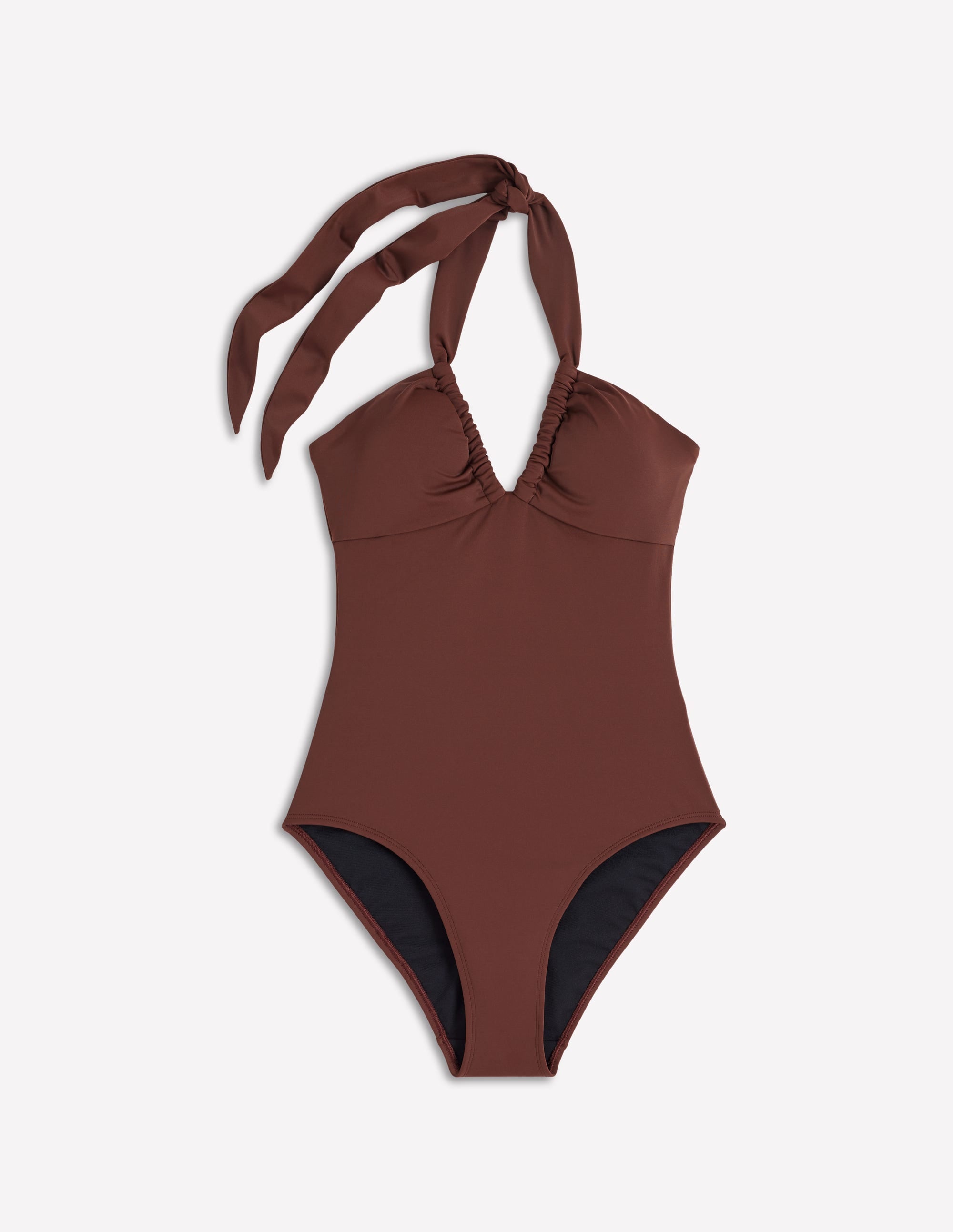 Minori Neckholder-Badeanzug zum Binden-Zimt - Image 5