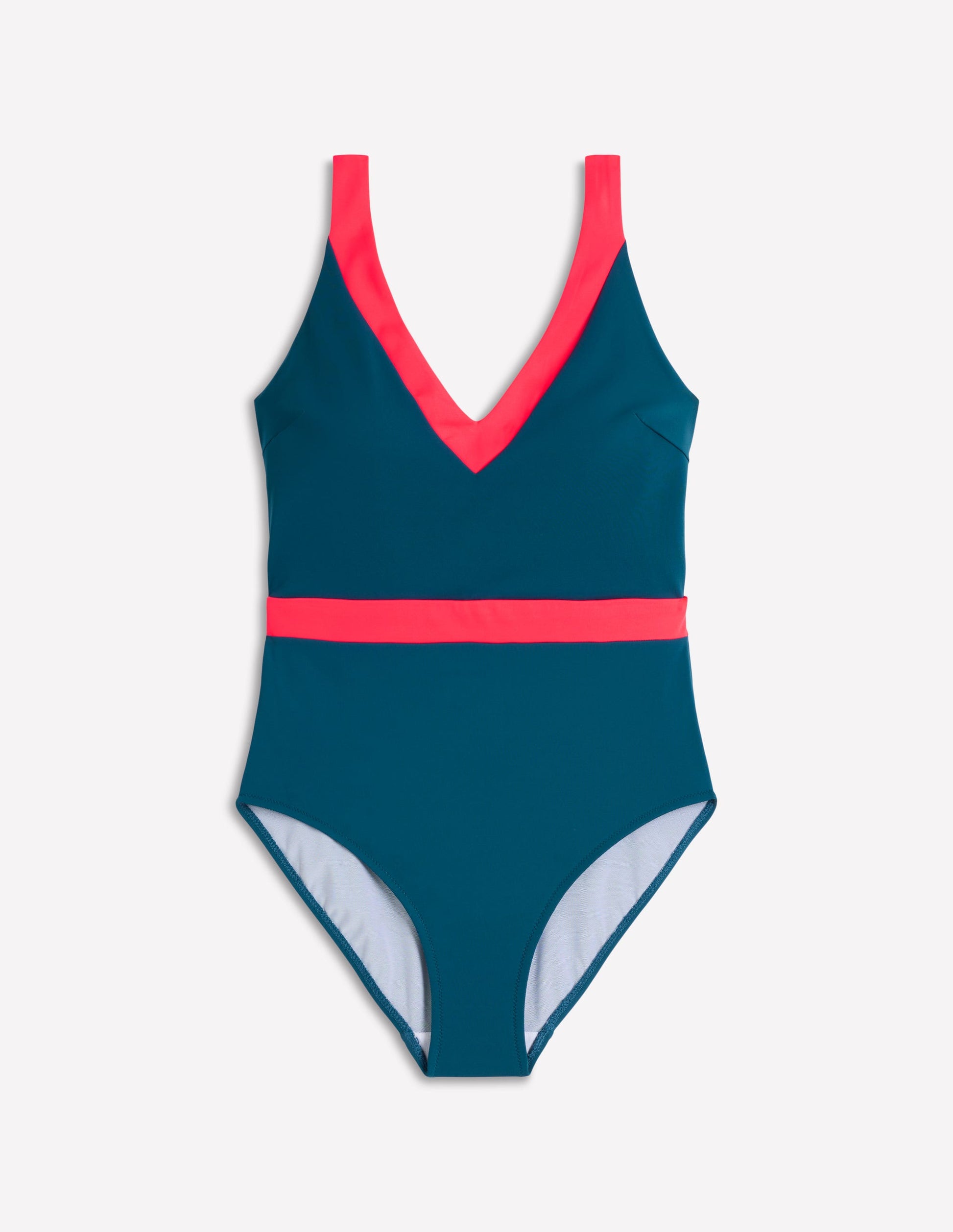 Campania Badeanzug mit gekreuzten Rückenträgern-Ozean, Feurige Koralle-5