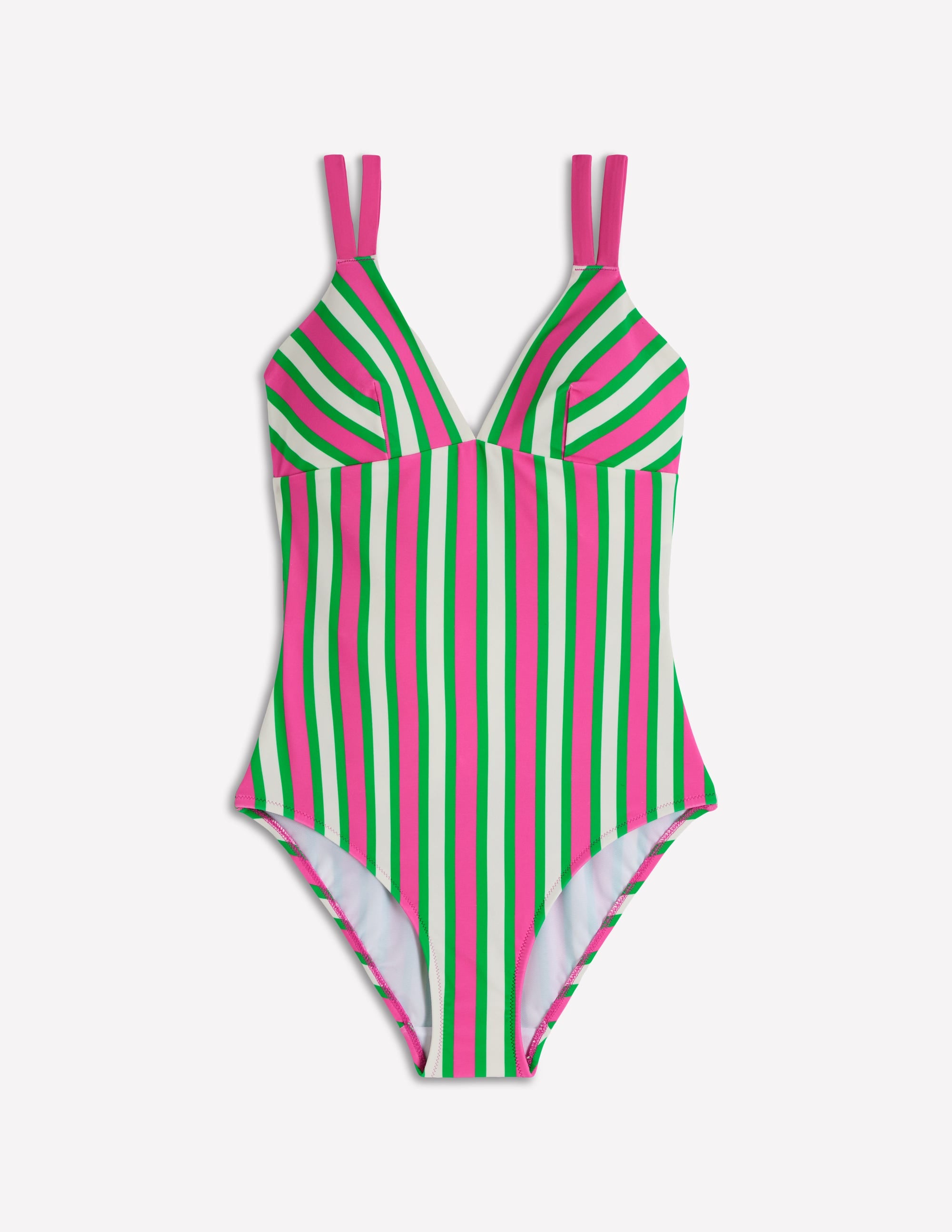 Maillot de bain Arles-Rayé rose, vert et blanc - Image 7
