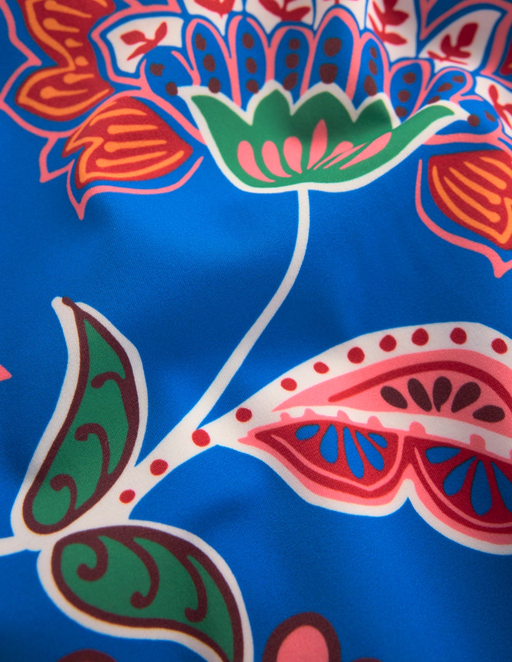 Maillot de bain col V Palermo-Bleu, motif Elegant Blossom - Image 7