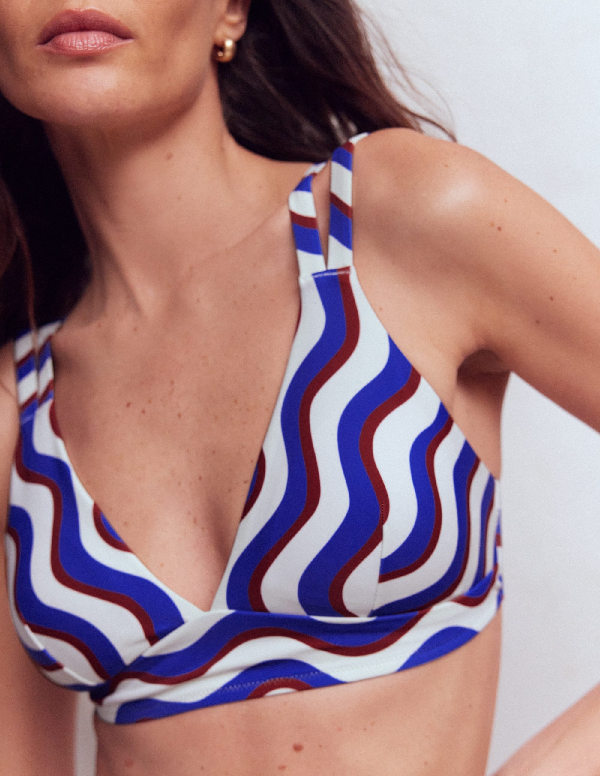 Haut de bikini Arles-Multi, rayé ondulé - Image 2