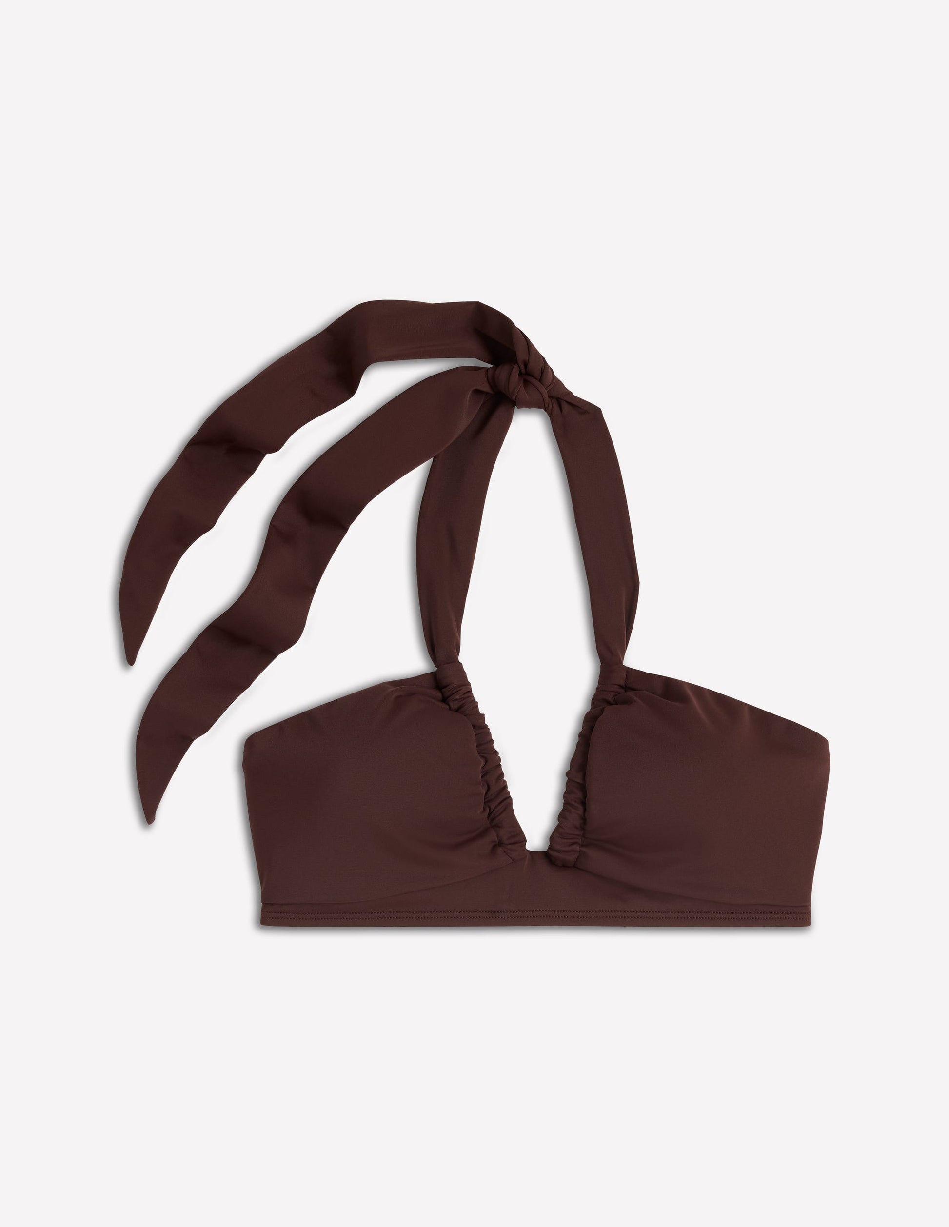 Minori Neckholder-Bikinioberteil zum Binden-Zimt-6