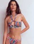 Haut de bikini Minori dos-nu à nœud-Multi, motif Enchanted Paisley