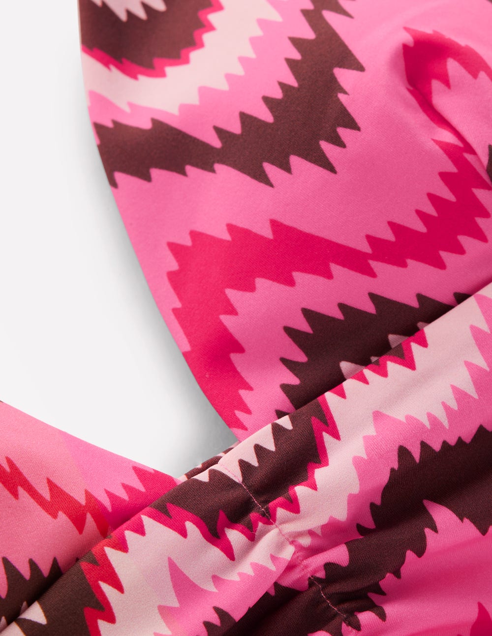 Mykonos Deep V Bikini Top-Pink, Zig zag wave-8