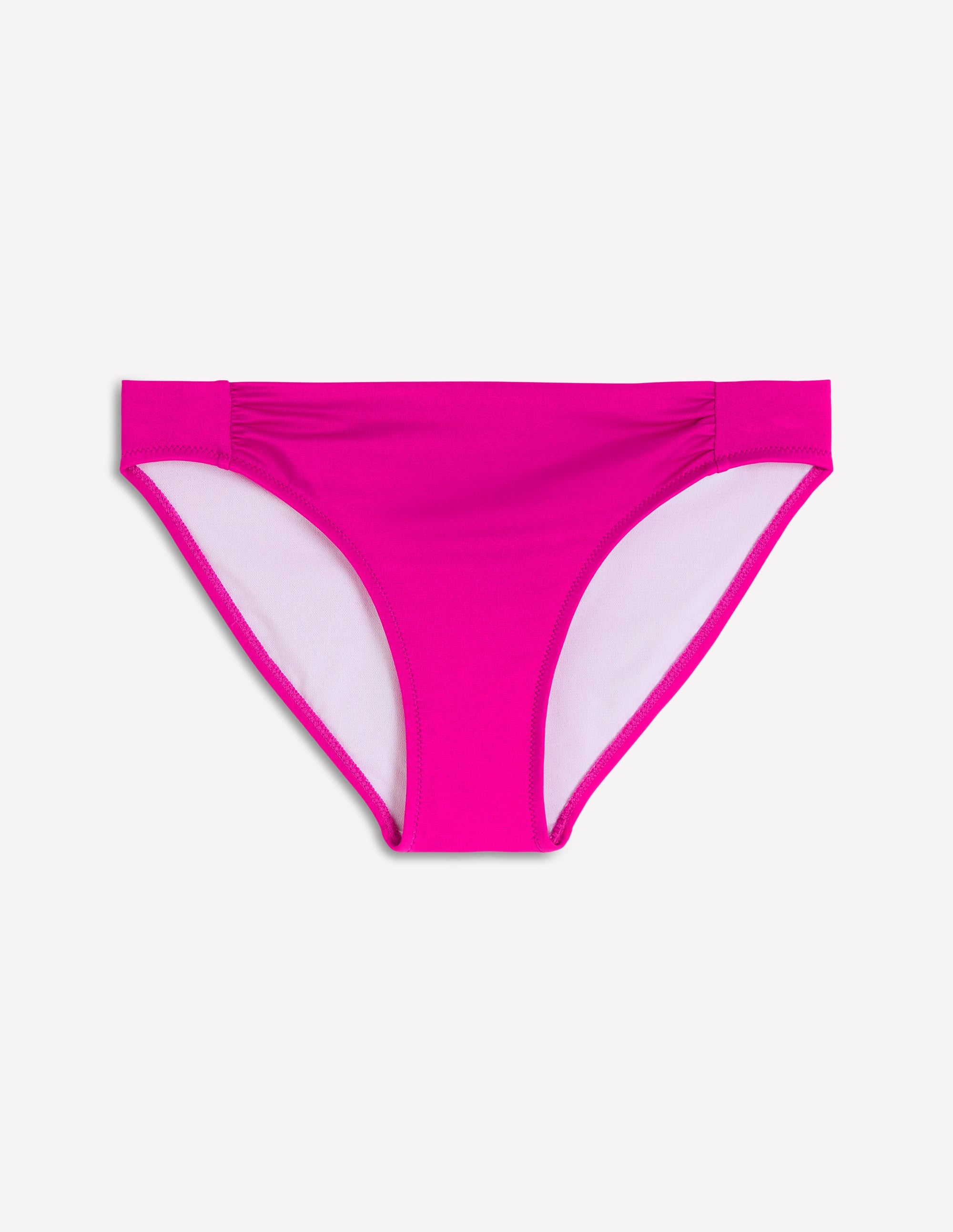 Klassische, geraffte Bikinihose-Helles Fuchsia - Image 6