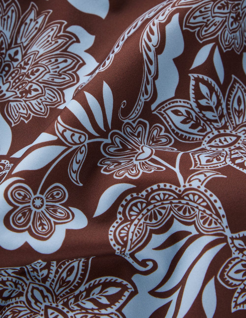 Badeanzug mit überkreuzten Trägern und Faltendetail-Heiße Schokolade, Elegante Blüten-6