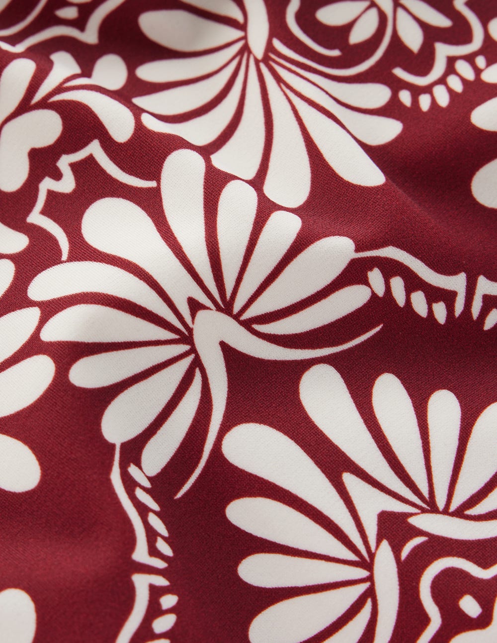 Badeanzug mit Schleife am Träger-Kastanienbraun, Botanischer Zauber-7