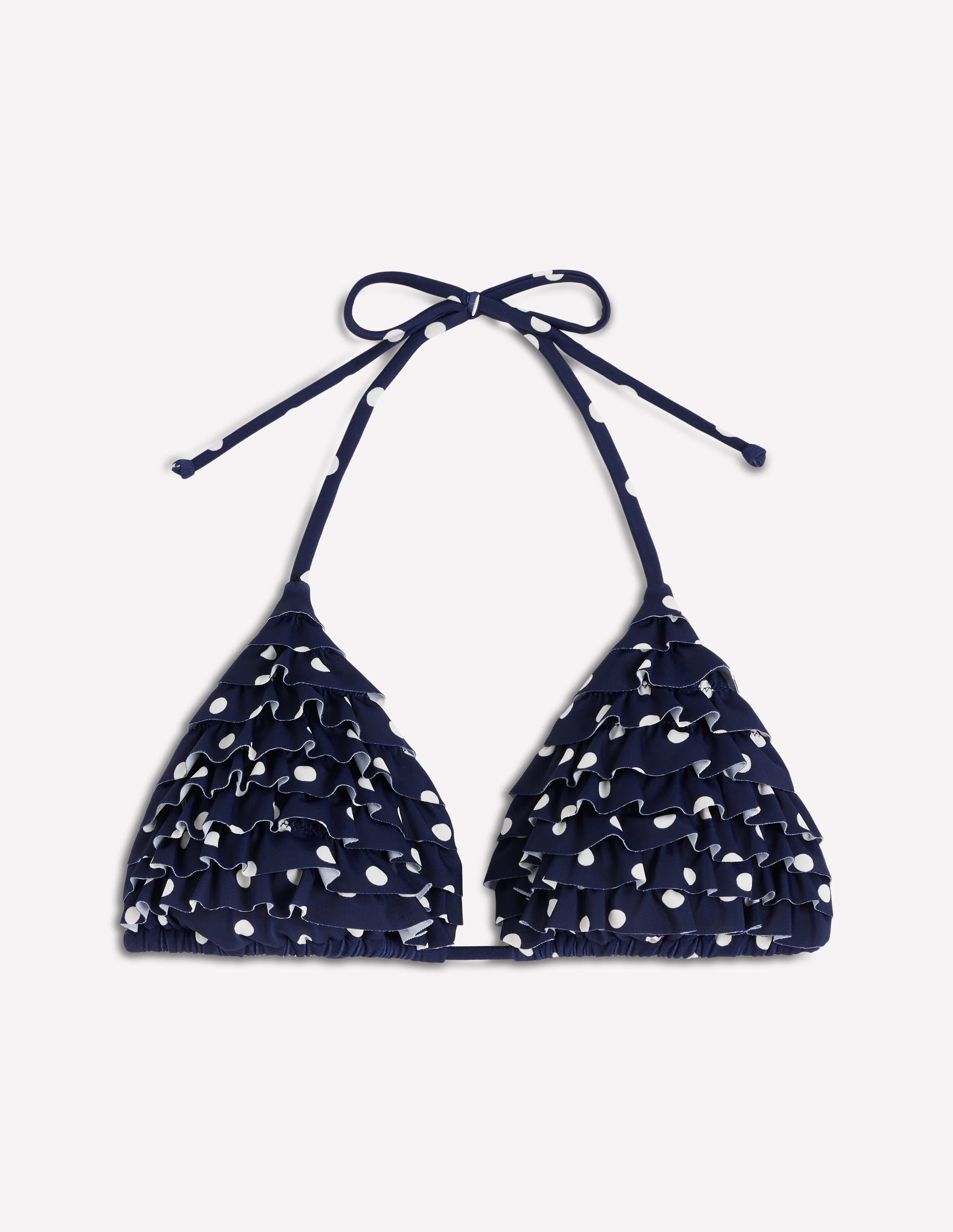 Haut de bikini à volants-Pois Bleu Marine sur Pois - Image 6