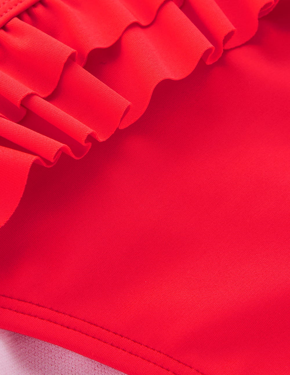 Bikinihose mit Rüschen-Feuriges Korallenrot-6