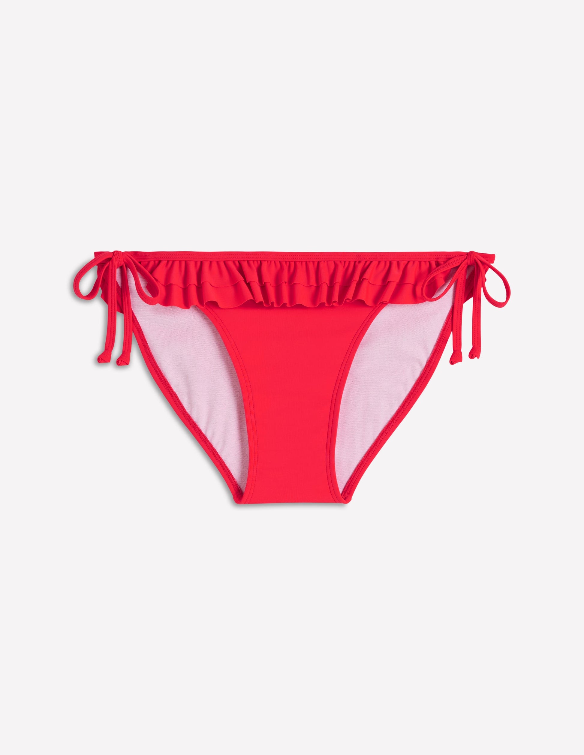 Bikinihose mit Rüschen-Feuriges Korallenrot-5