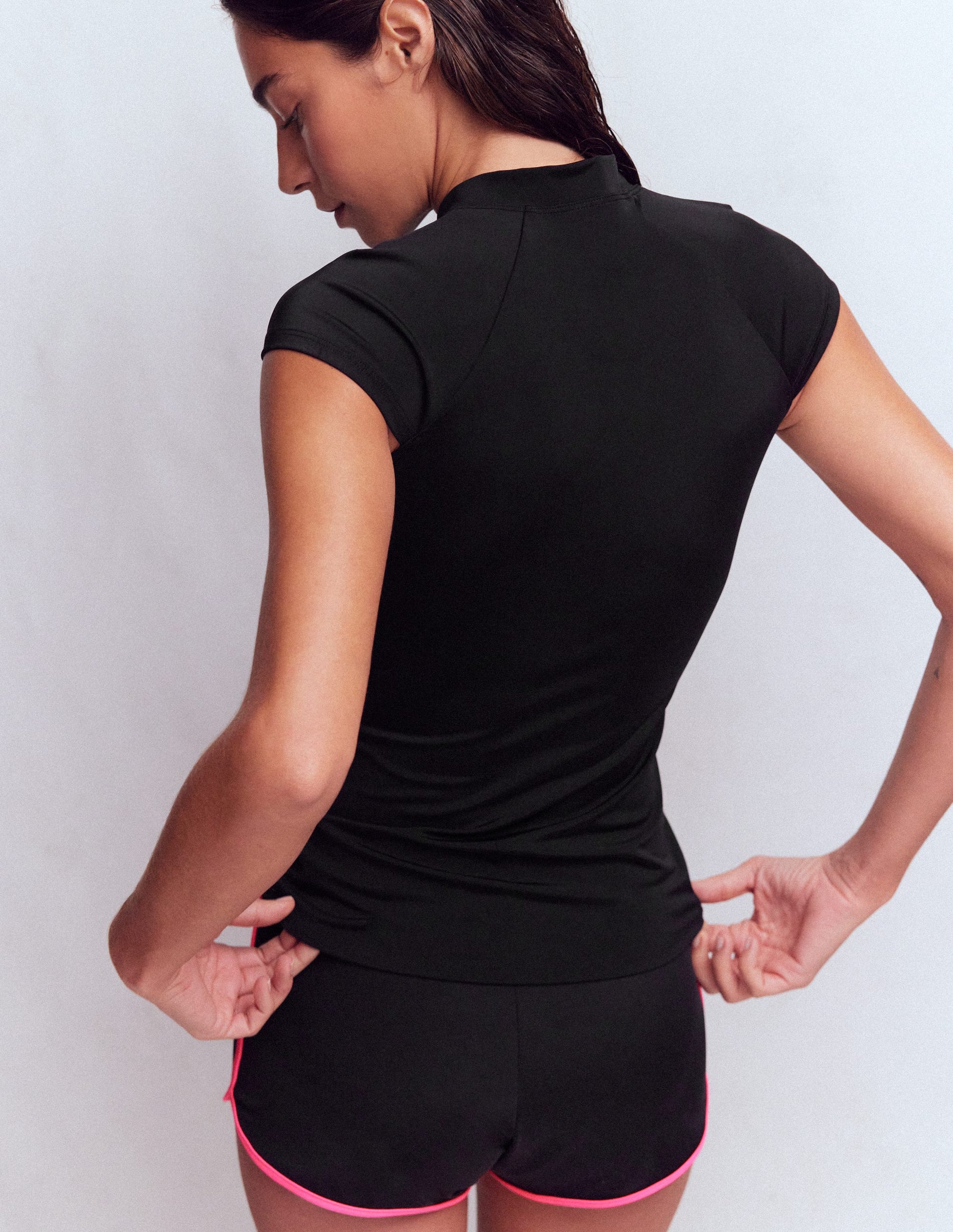 Badeshirt mit Flügelärmeln-Schwarz-3