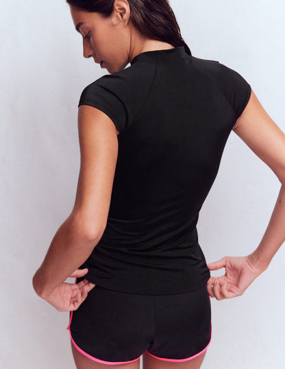 Badeshirt mit Flügelärmeln-Schwarz-3