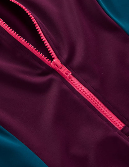 Badeshirt mit Flügelärmeln-Violett, Blockfarben-6