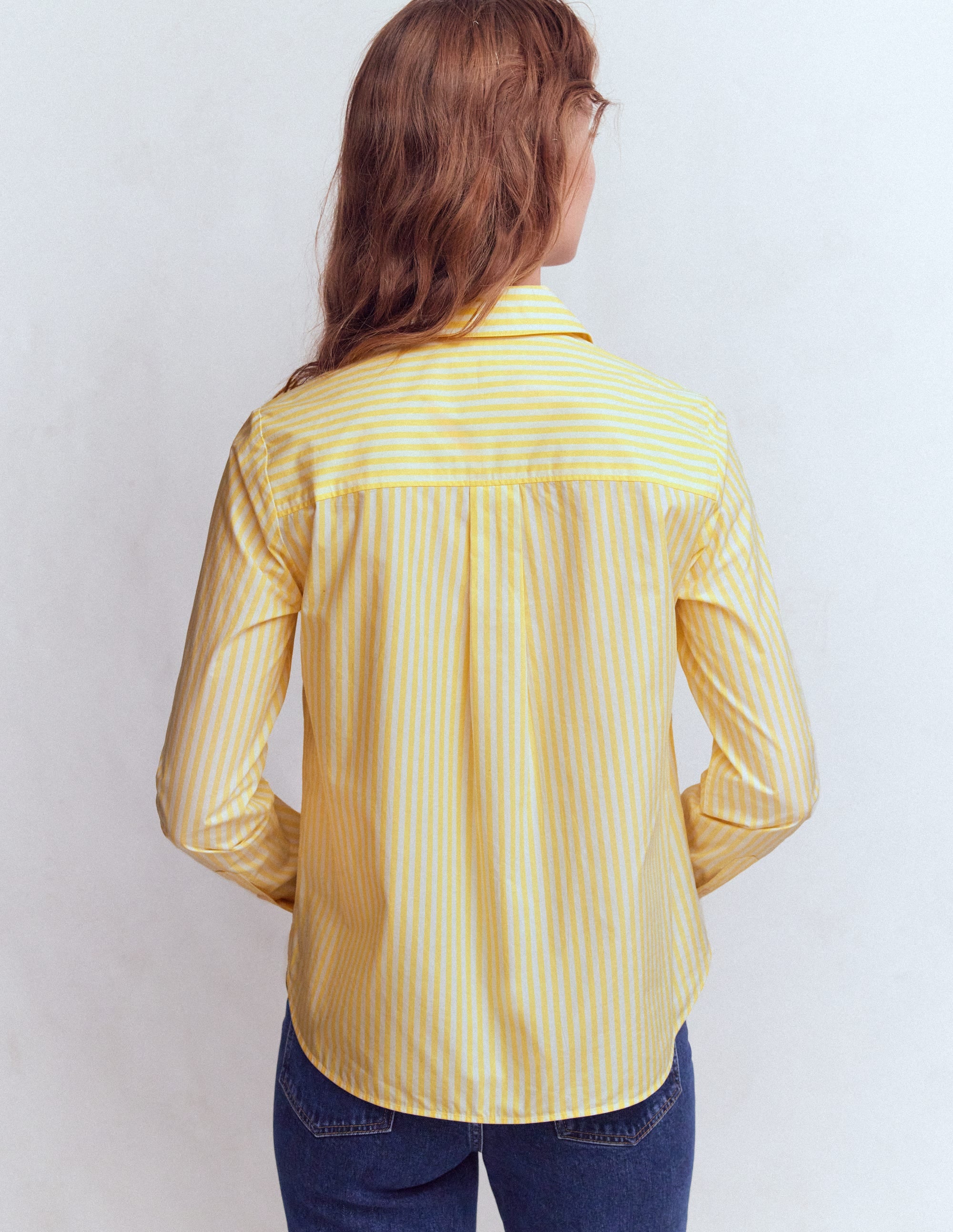Chemise Sienna en coton-Rayé fin jaune - Image 3