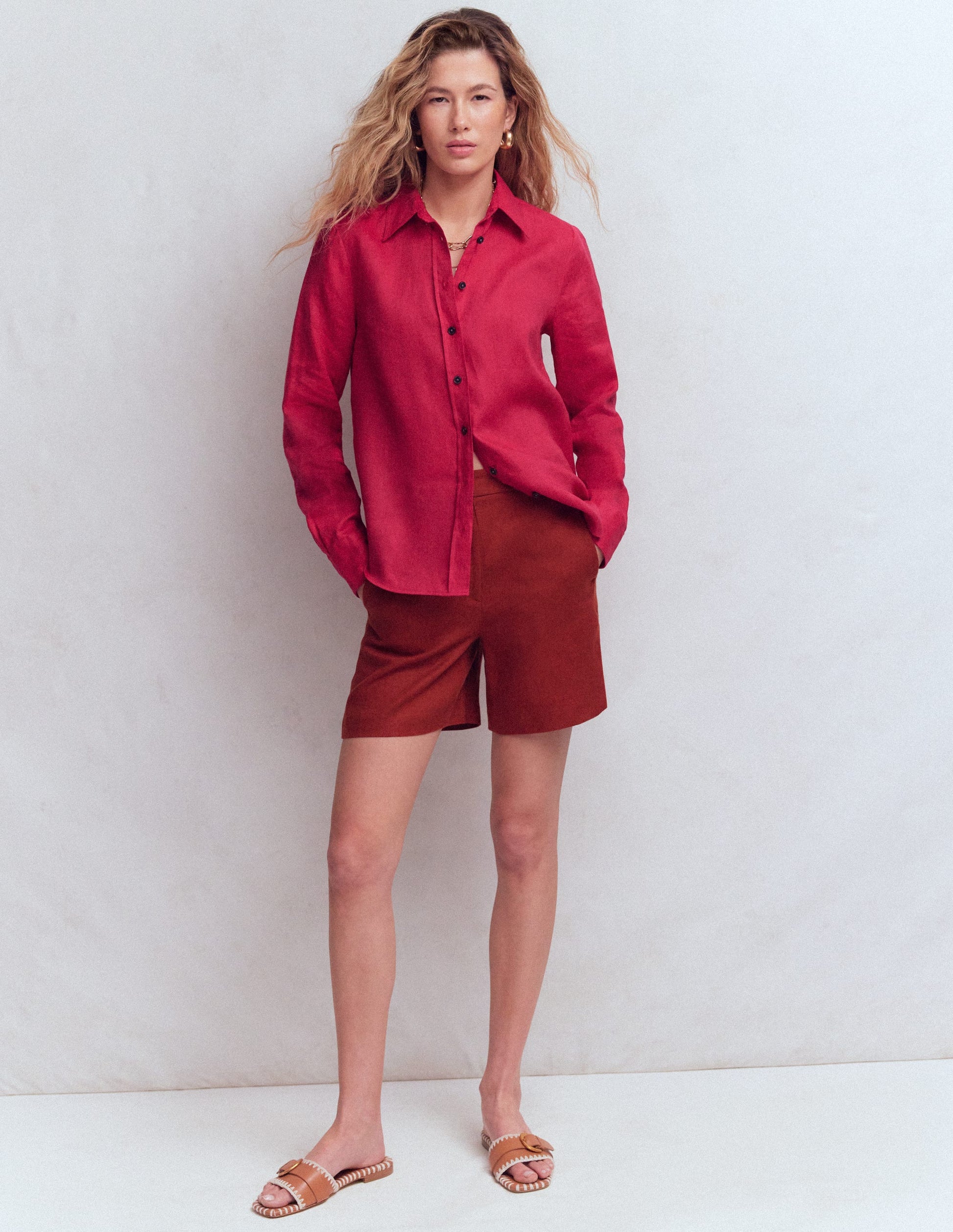 Sienna Leinenhemd-Granatapfel-5