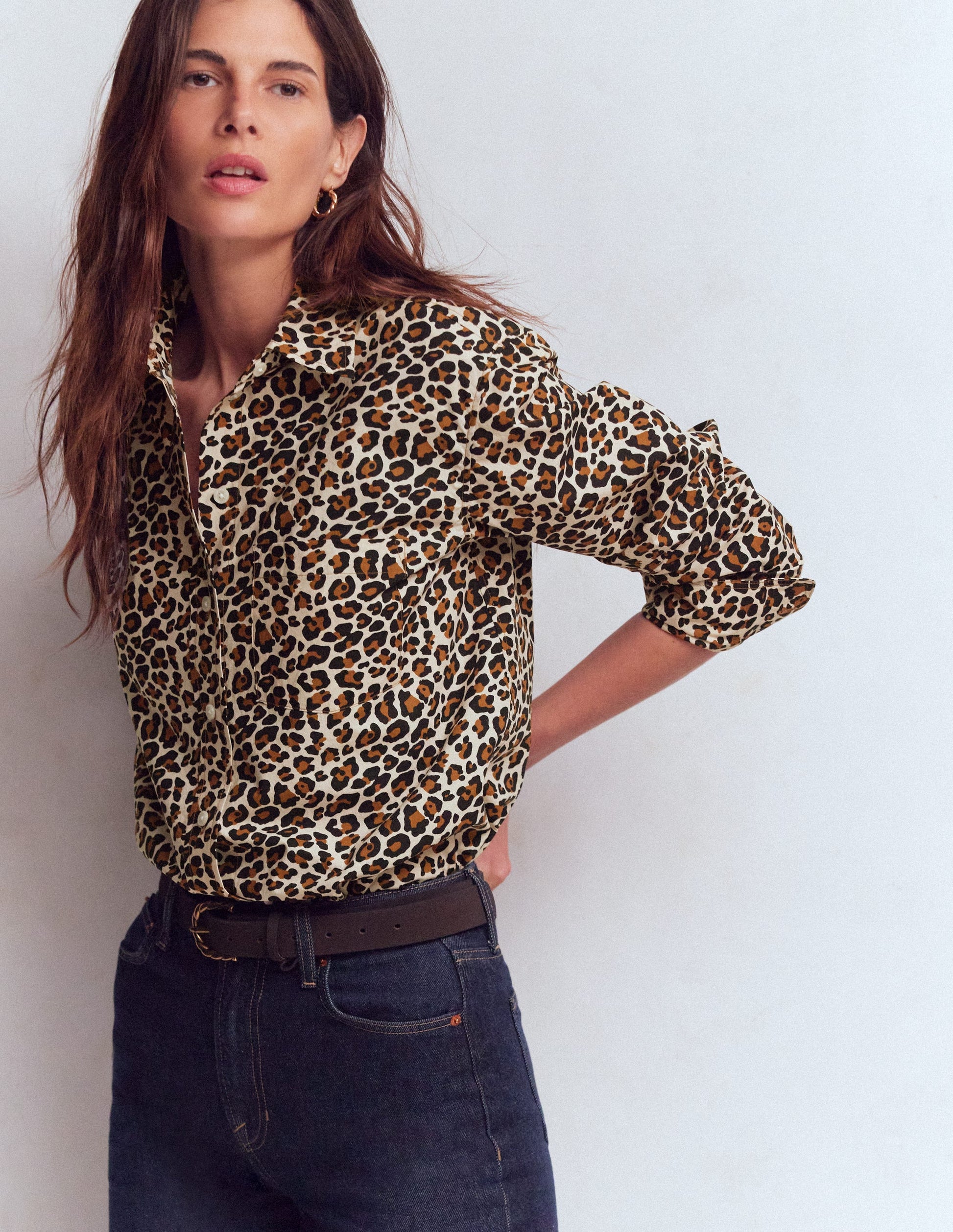 Sadie Lockeres Baumwollhemd-Gepard-Pop-4