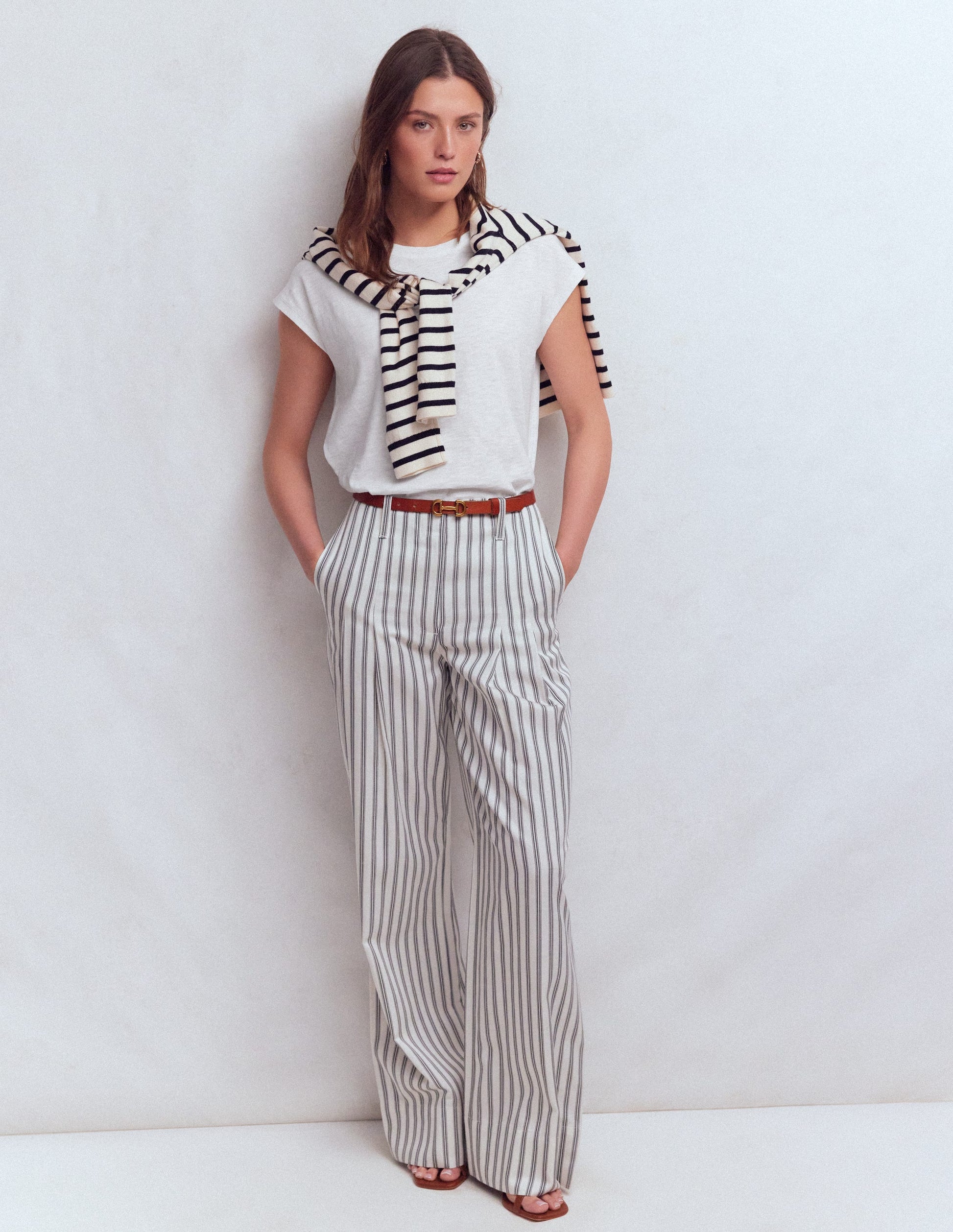 Louisa Slub T-Shirt-White-5