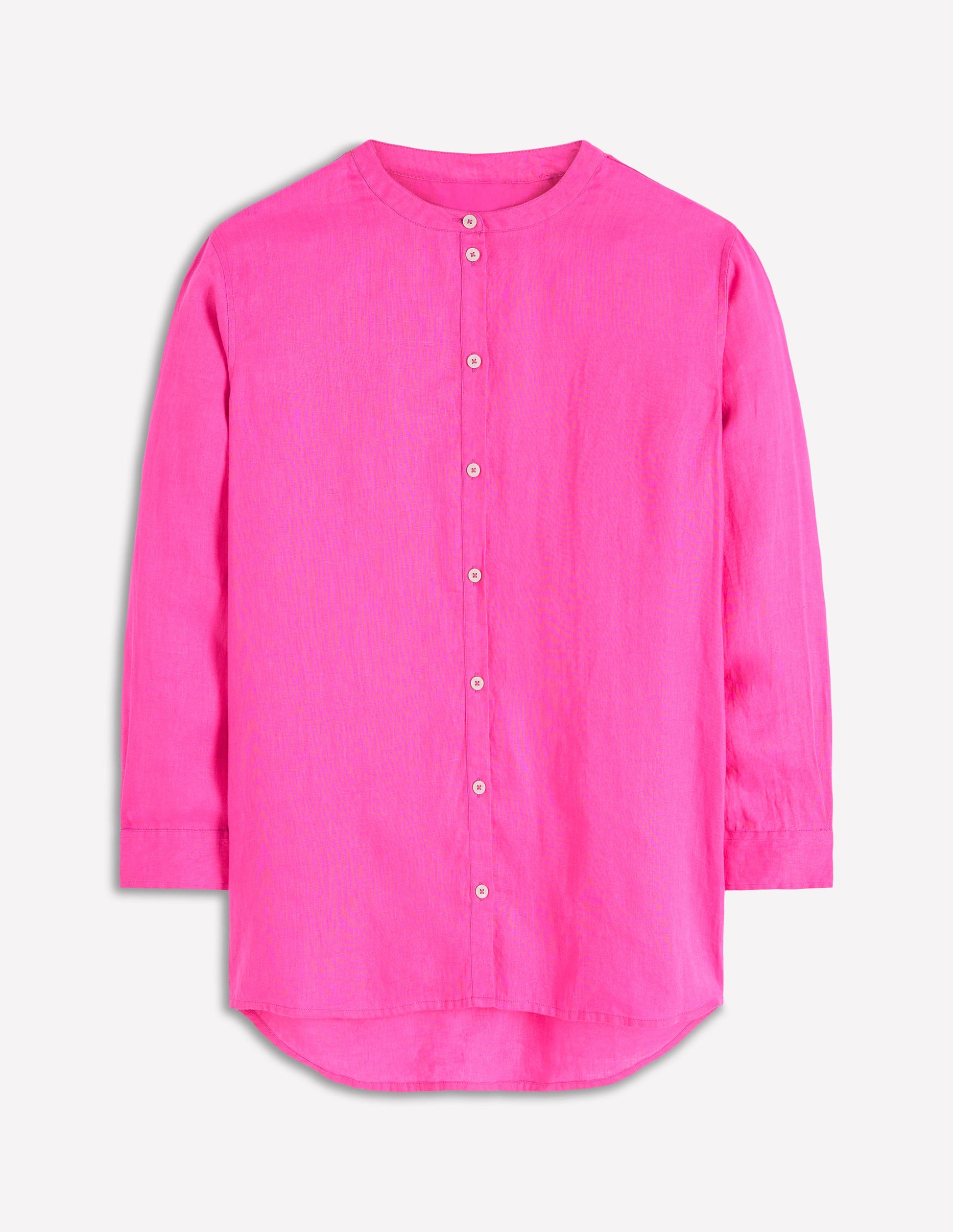 Chemise longue en lin-Knalliges Stiefmütterchen-6