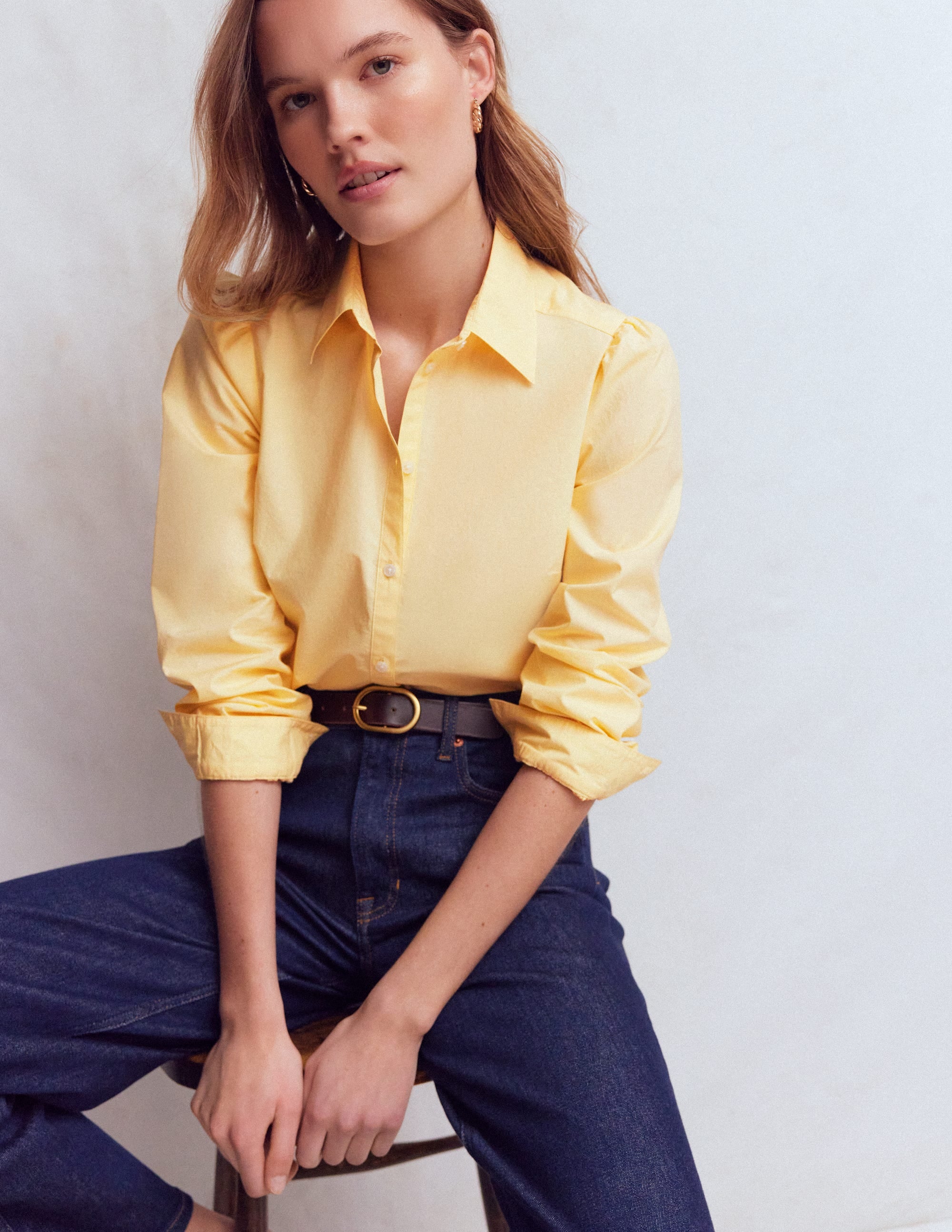 Chemise Cara en coton-Crème au beurre - Image 4