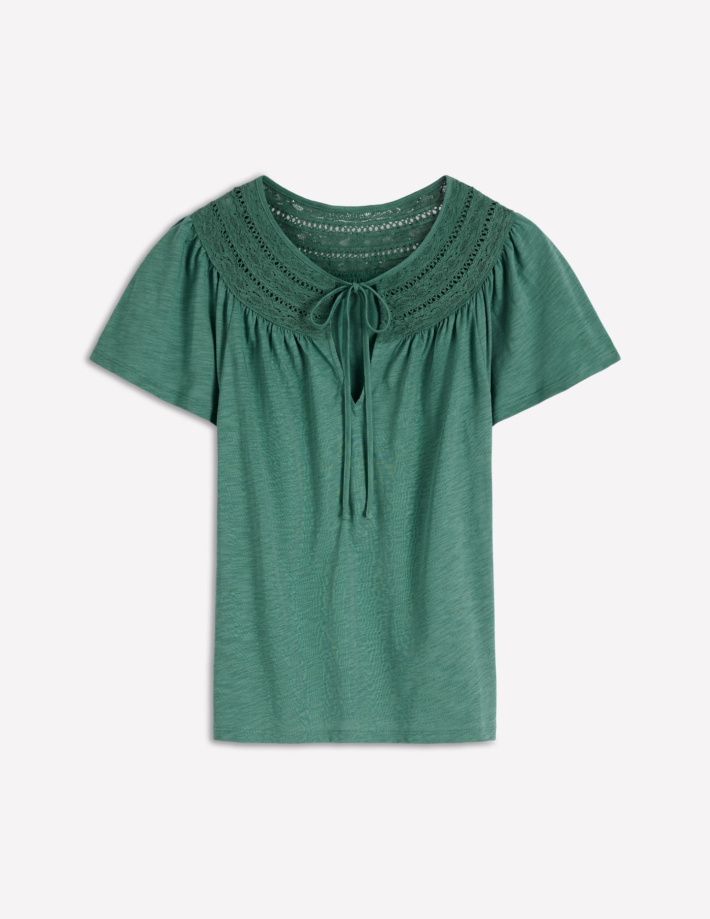 Edi T-Shirt mit Besatz-Meeresblau