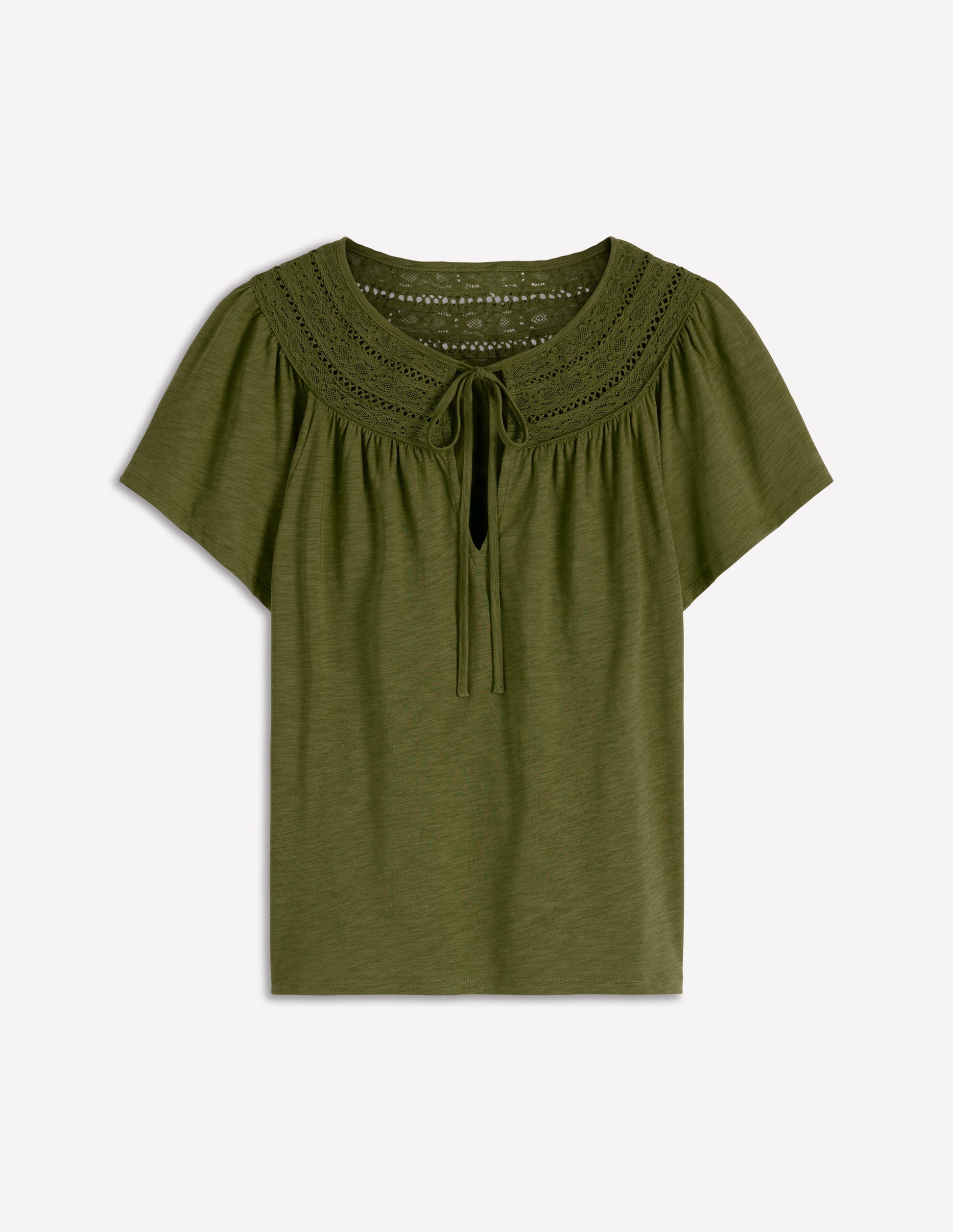 Edi T-Shirt mit Besatz-Olive-5