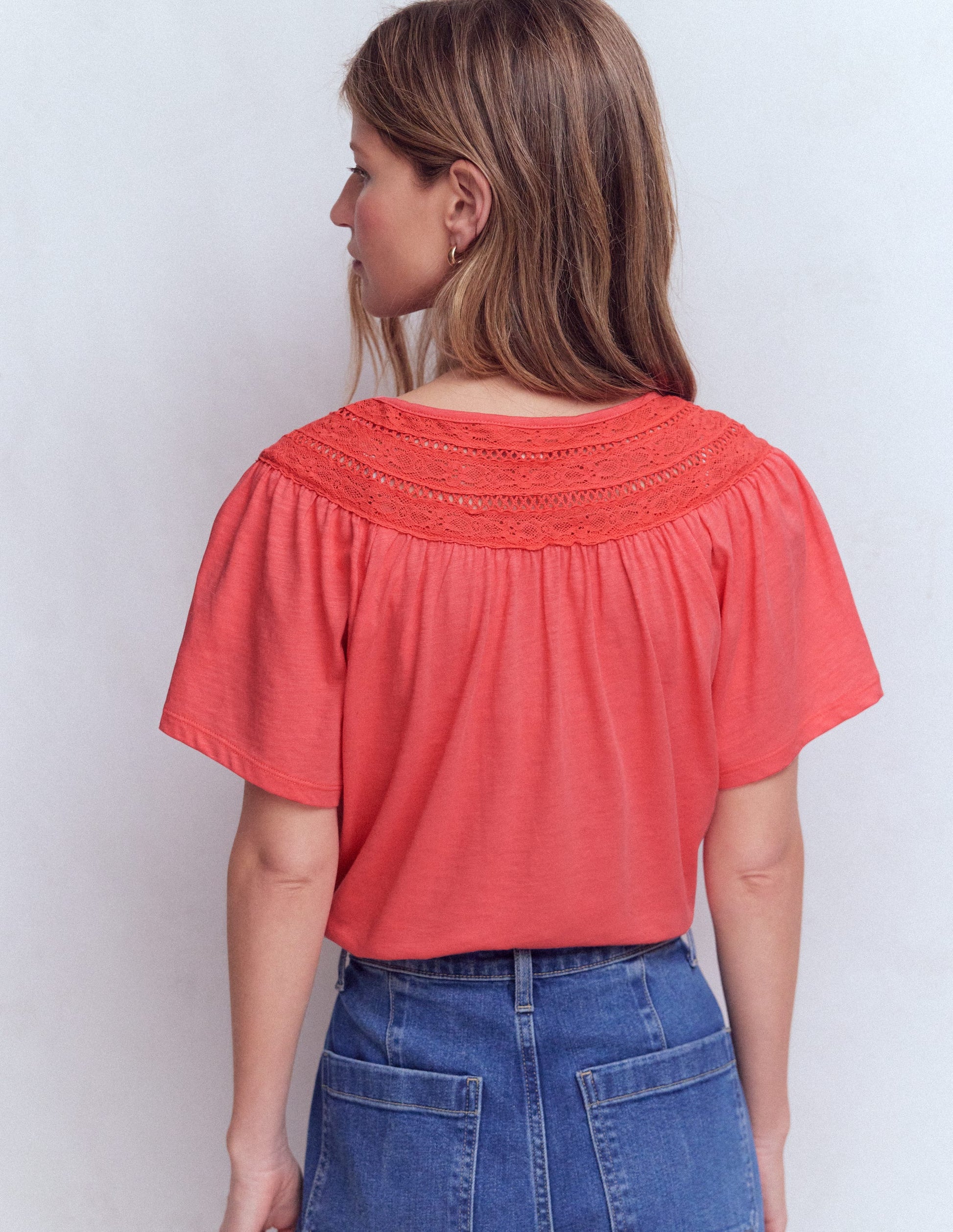 Edi T-Shirt mit Besatz-Porzellan Rose-2