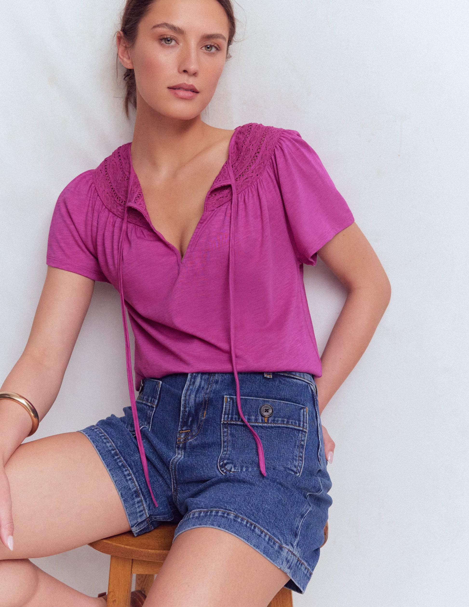 T-shirt Edi à détails-Passiflore-1