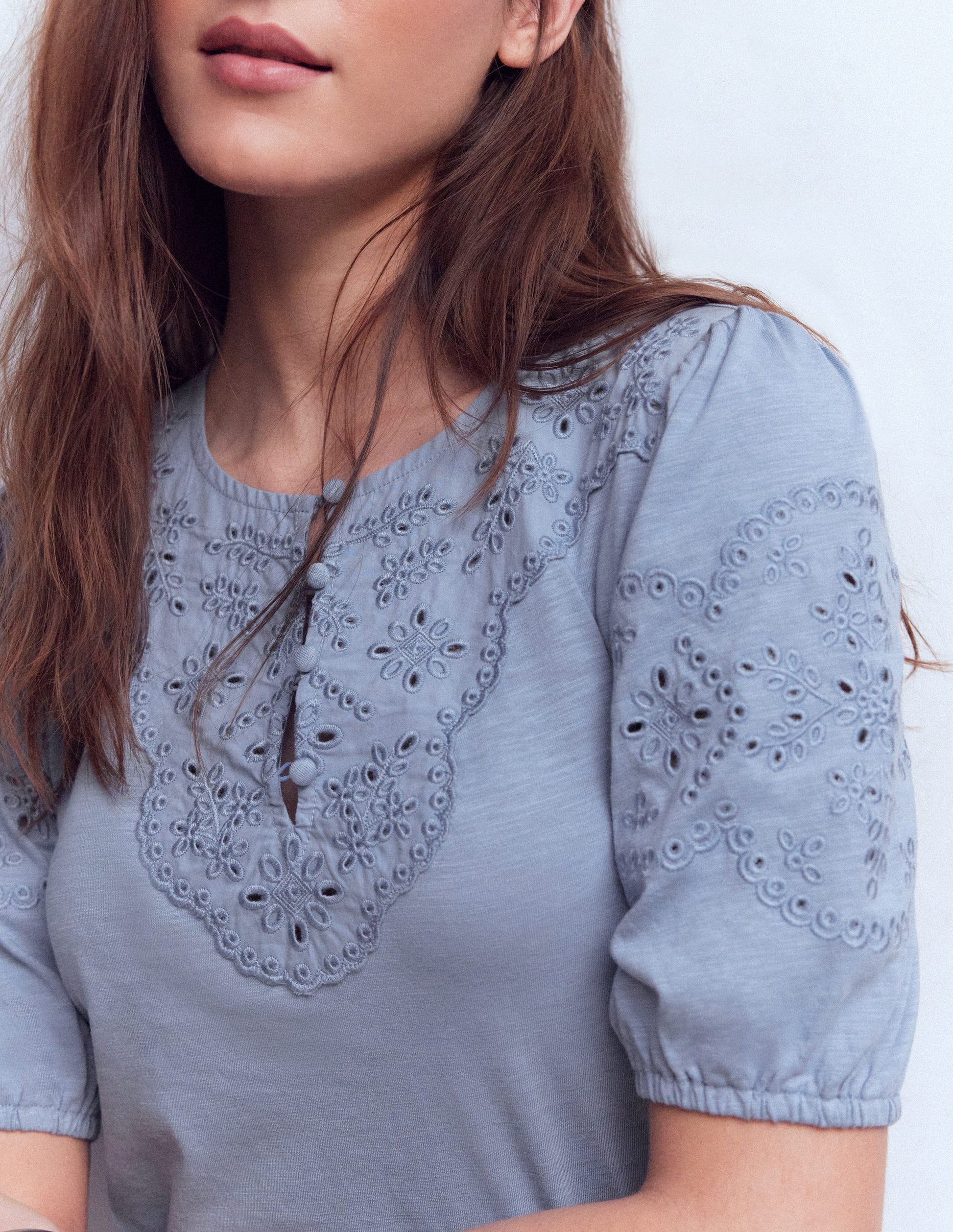 Ada Broderie Mix Top-French Blue-2