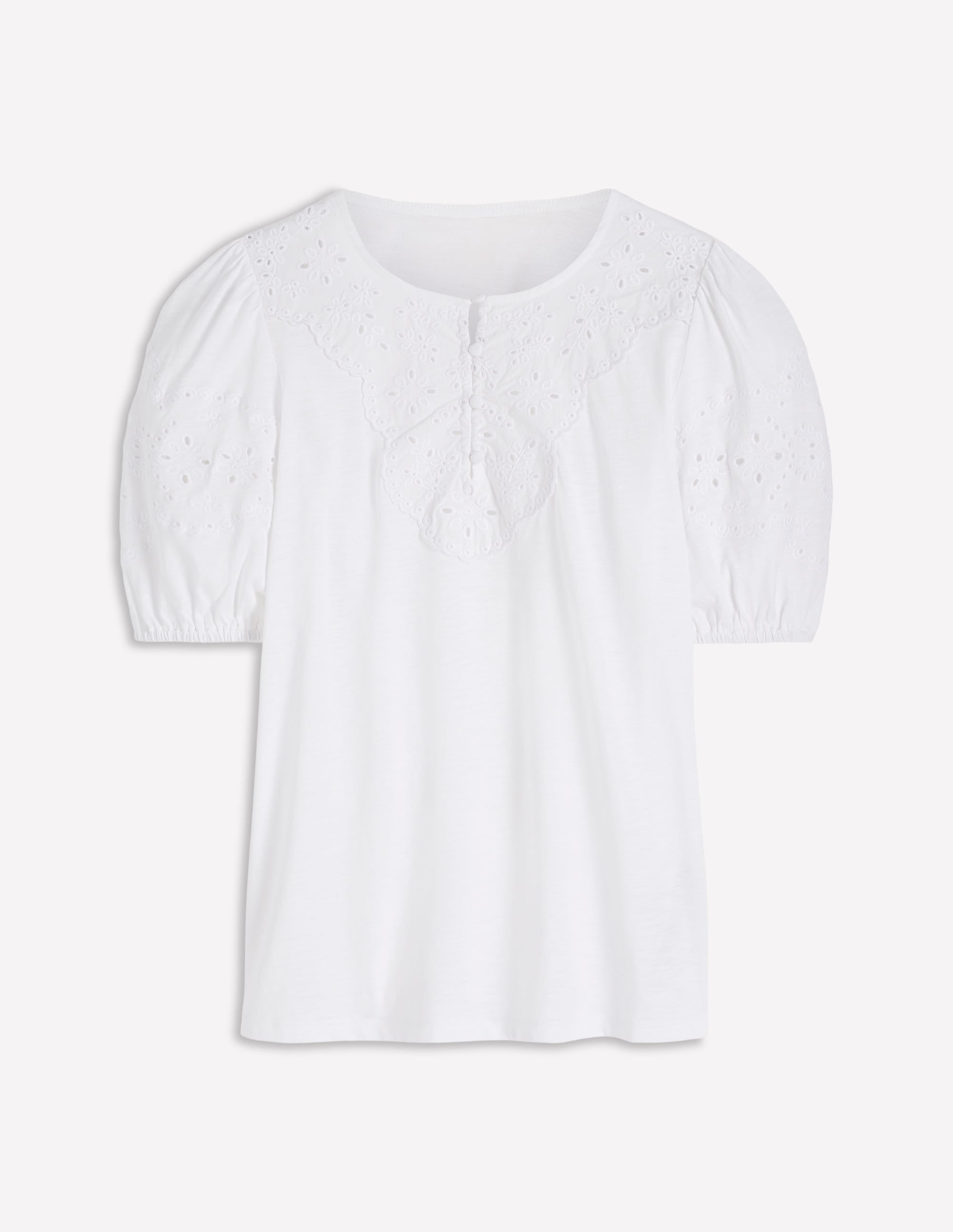 Top Ada à broderie anglaise-Blanc - Image 5