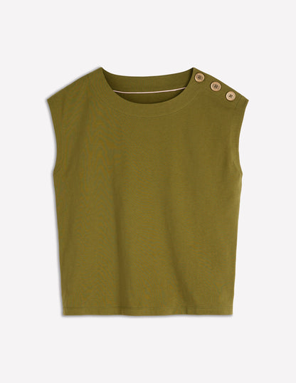 Button Detail T-Shirt-Mayfly-5