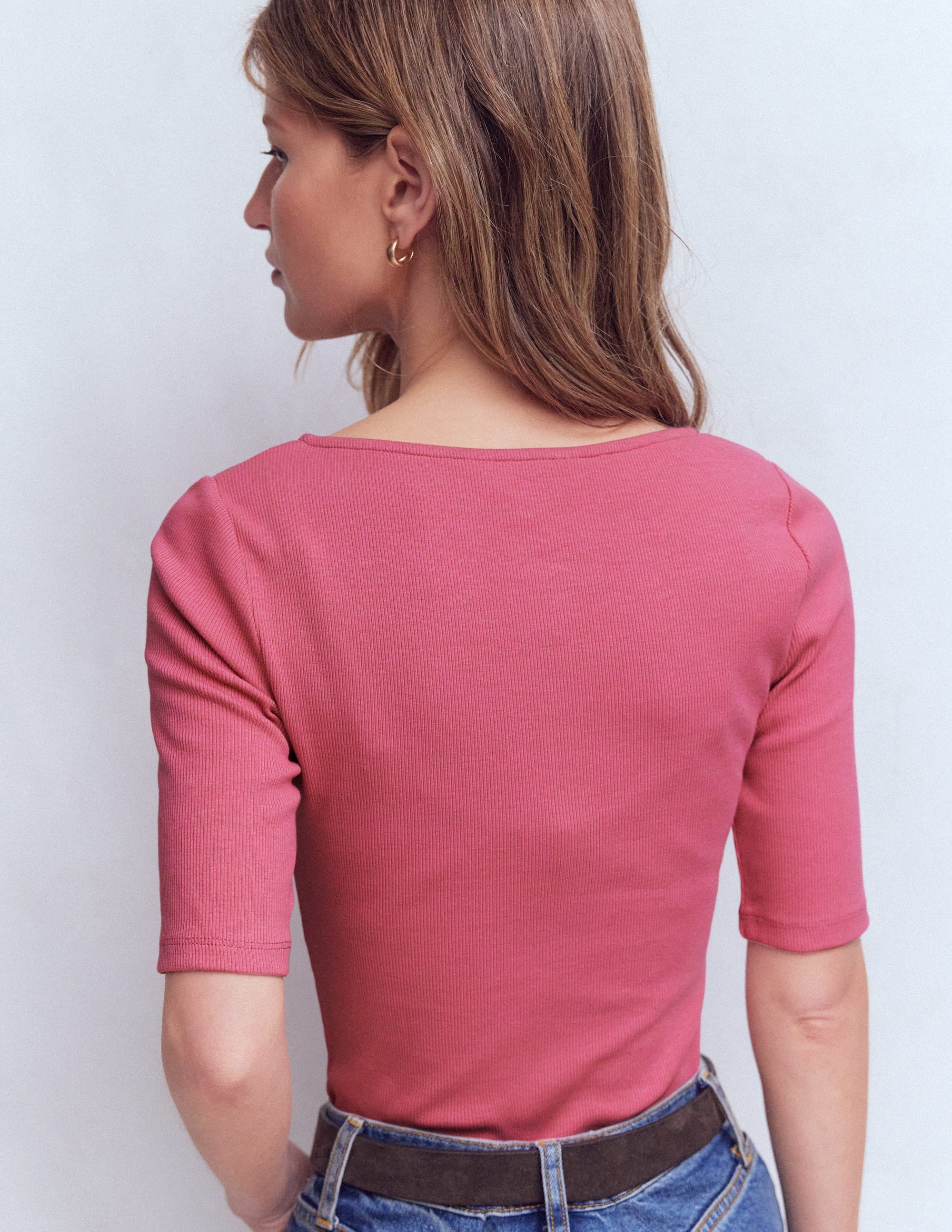 Kurzärmliges Henley-Shirt aus Rippstrick-Malaga - Image 3